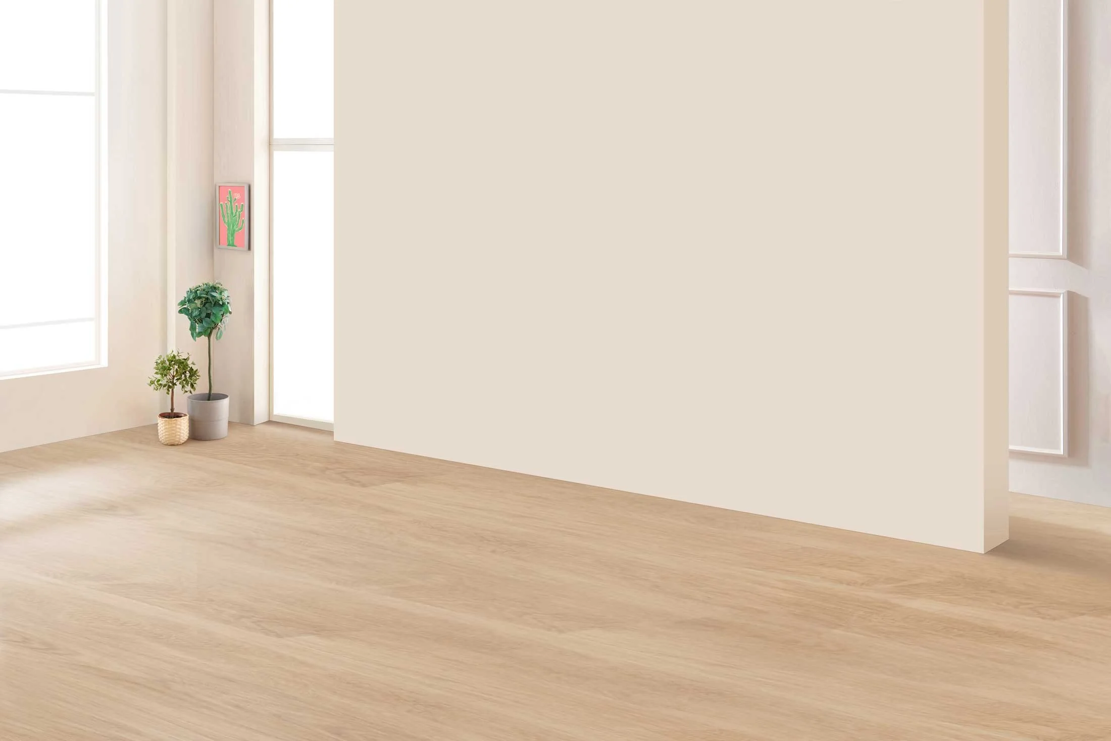 Spotless empty room with light wood floors and fresh white walls after post-construction deep cleaning in Phoenix, move-in ready for new homeowners or interior design staging