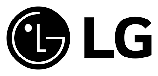 The image features the LG logo, which includes a circular emblem with a stylized face and the letters 'L' and 'G', followed by the text 'LG'.