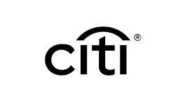Citi logo in black and white.
