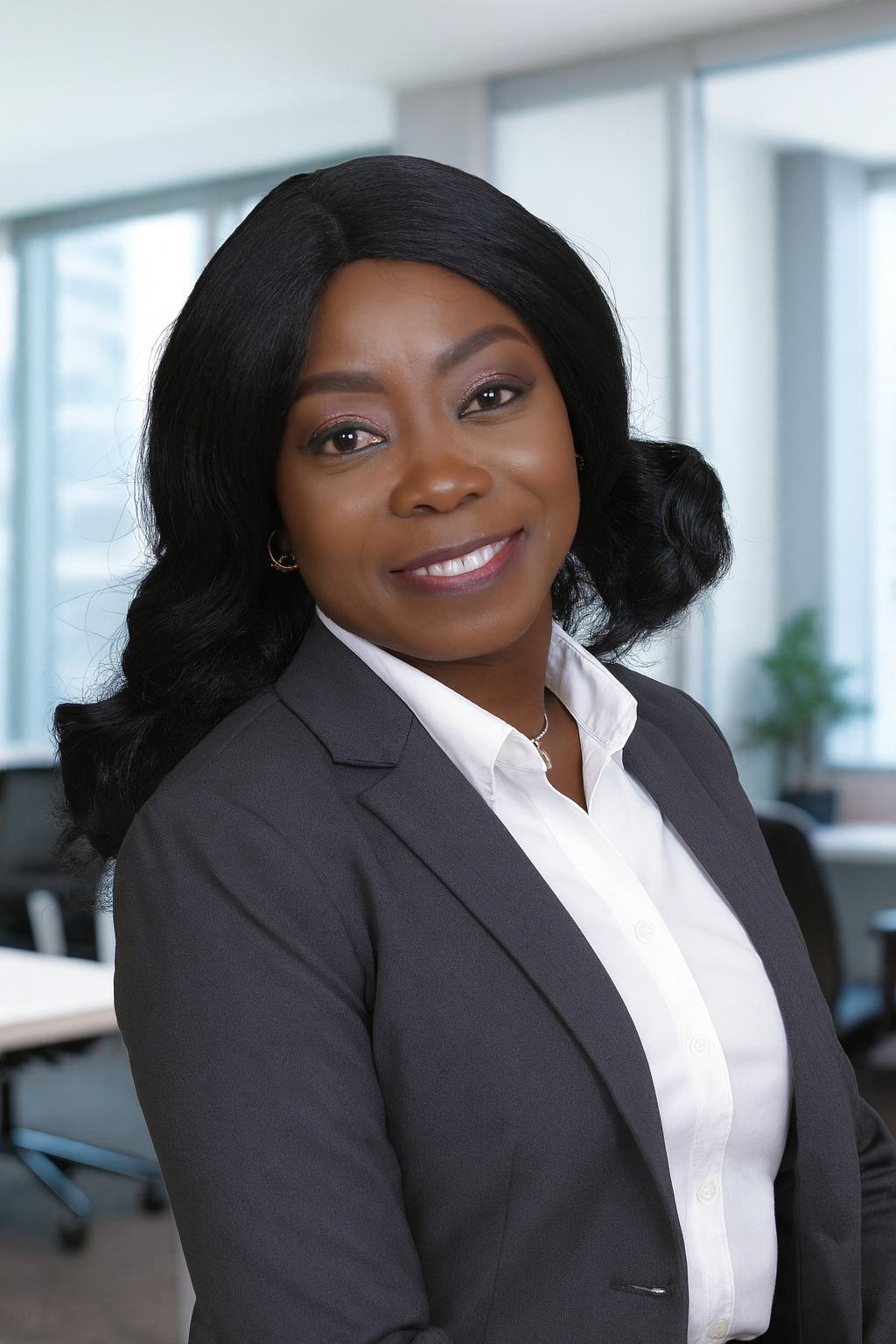 Photo of Esther Opara - Woman wearing a suit and smiling