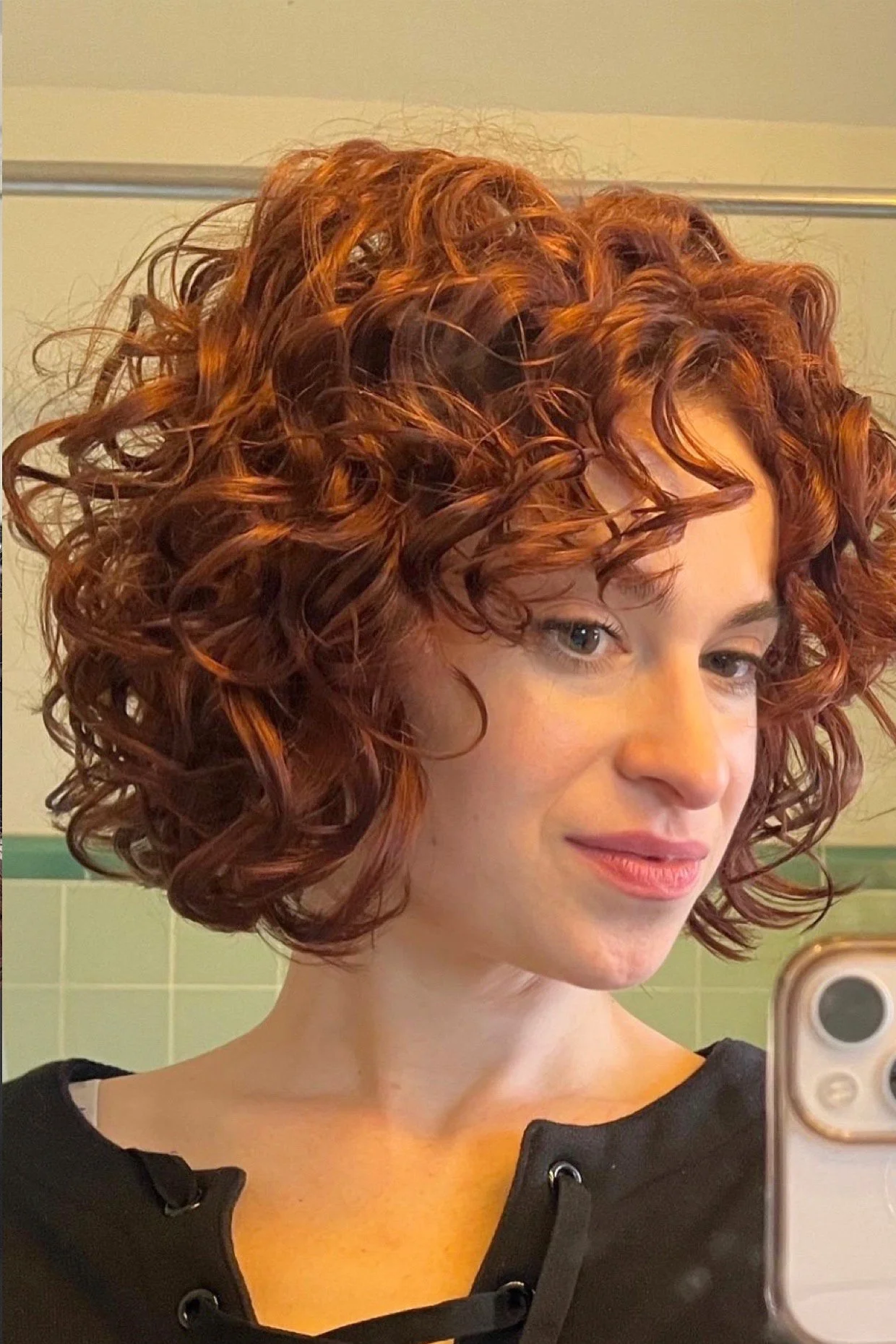 Curly hair transformation result at Gilded Fox Portland Oregon curly hair salon