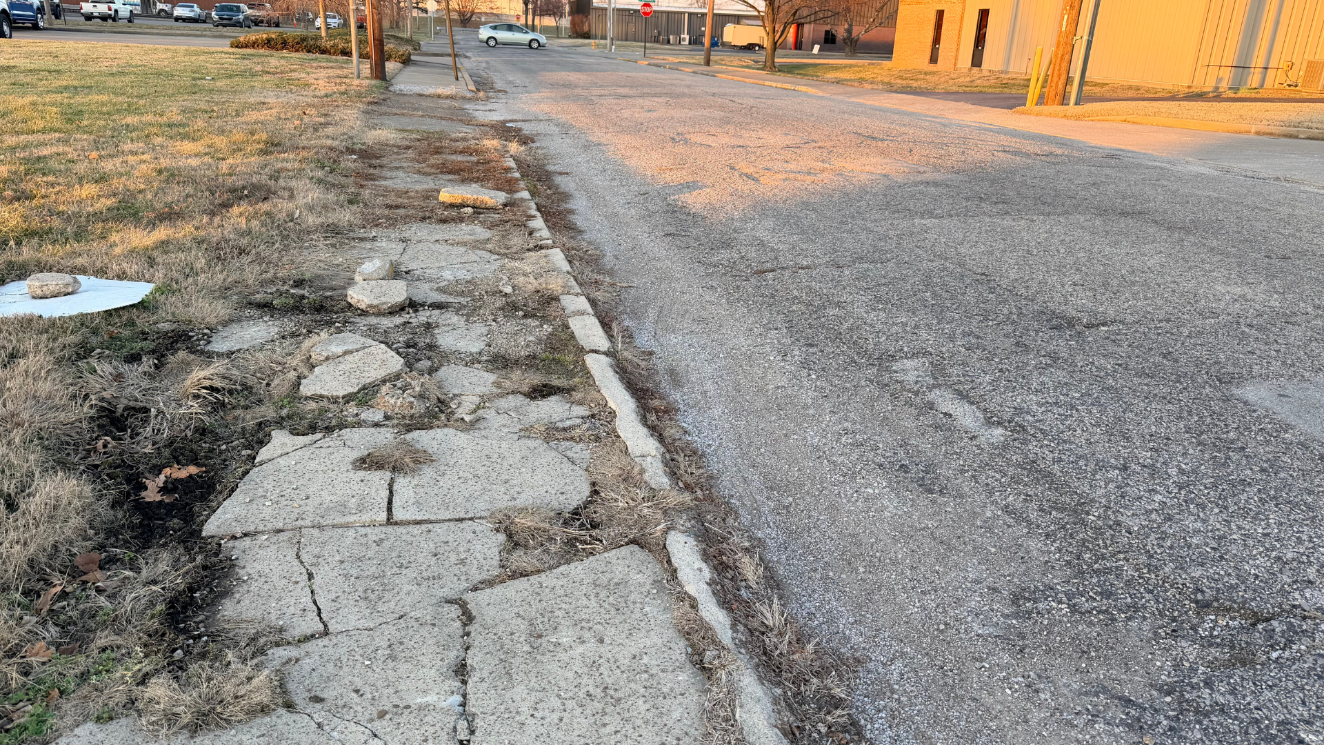 Broken sidewalk Evansville