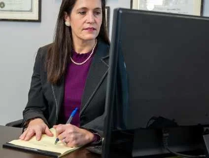 Lawyer working on personal injury case