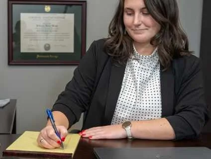 Lawyer working on government liability case