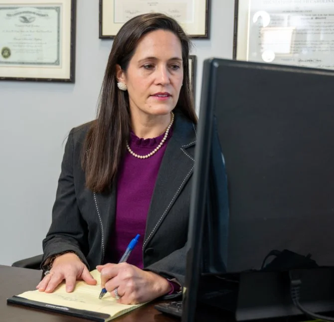 Lawyer working on personal injury legal case