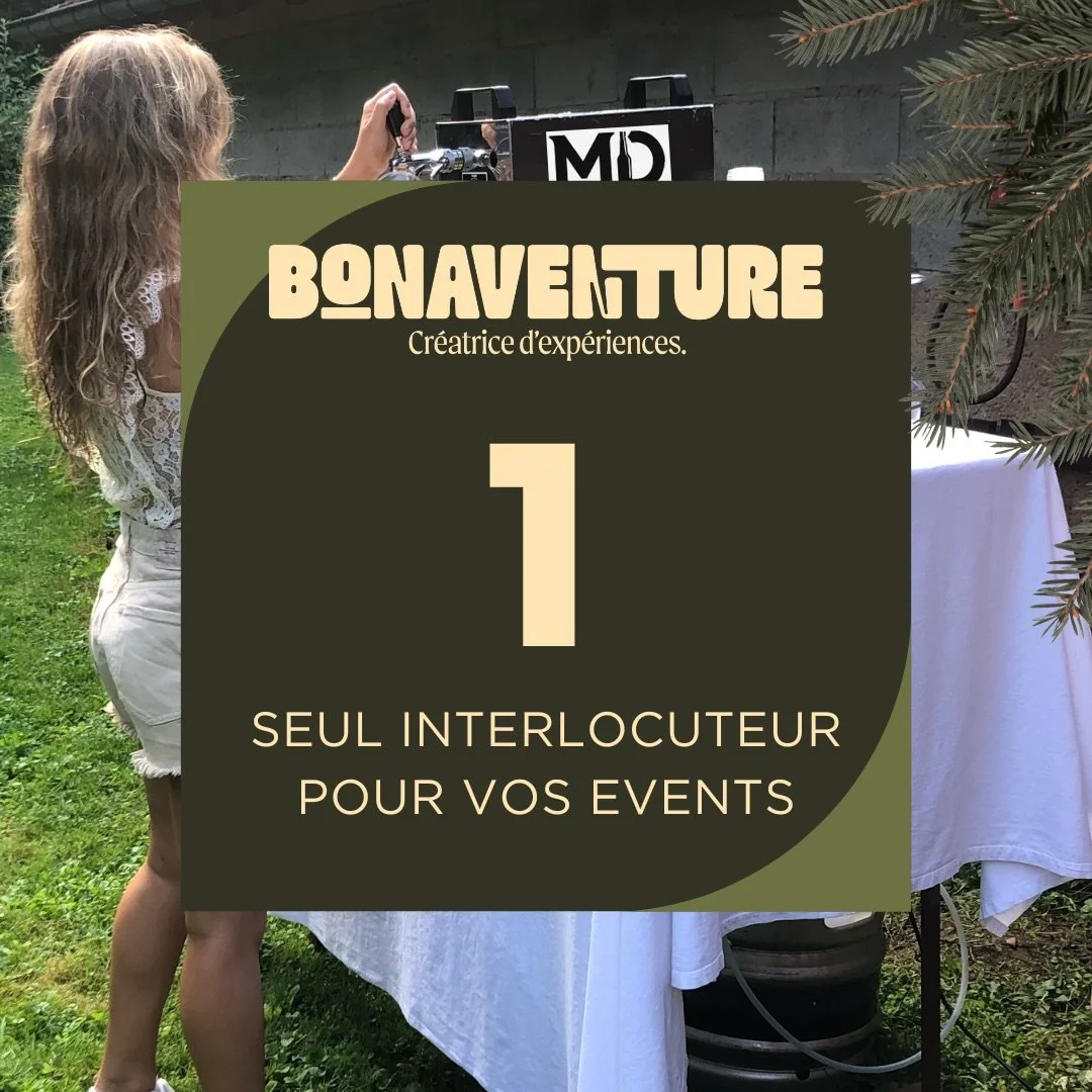 Lib&eacute;rez-vous de l'organisation. 🧝&zwj;♀️

Que ce soit pour un s&eacute;minaire en entreprise, un brunch dans votre g&icirc;te en Alsace ou un weekend entre amis dans les Vosges, Bonaventure Events prend les commandes.

Voici ce que nos 3 chif