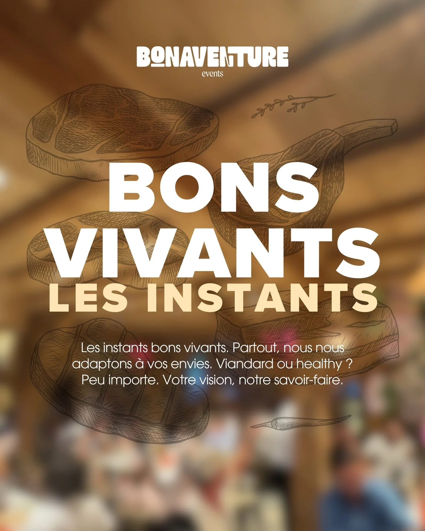 Les Instants Bons Vivants 🥩🍷

Partout, nous nous adaptons &agrave; vos envies.

Viandard ou healthy ? Pression fra&icirc;che ou vin de producteur ? Peu importe. 
Que vous soyez team Bar &agrave; Spritz sous le soleil ou d&eacute;gustation de crus d