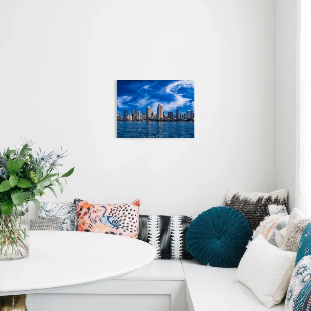 San Diego Skyline Glass Print – Modern Cityscape Wall Art