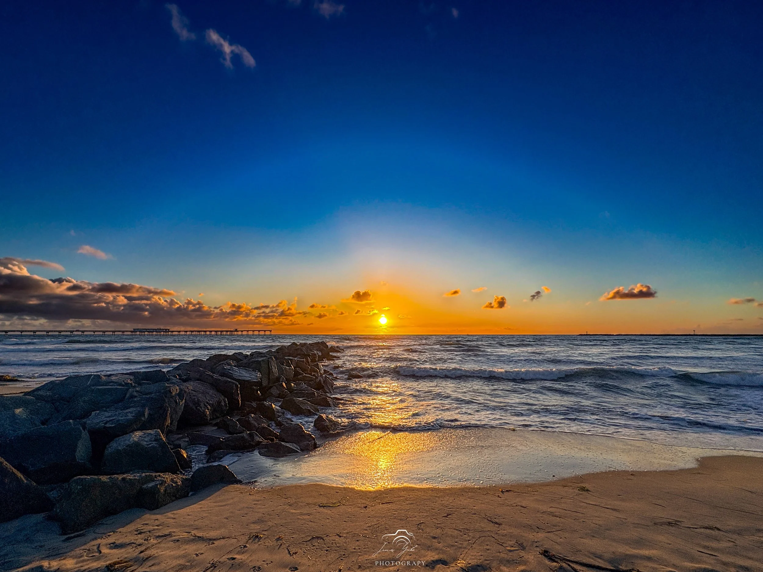 Sunset at Ocean Beach in San Diego