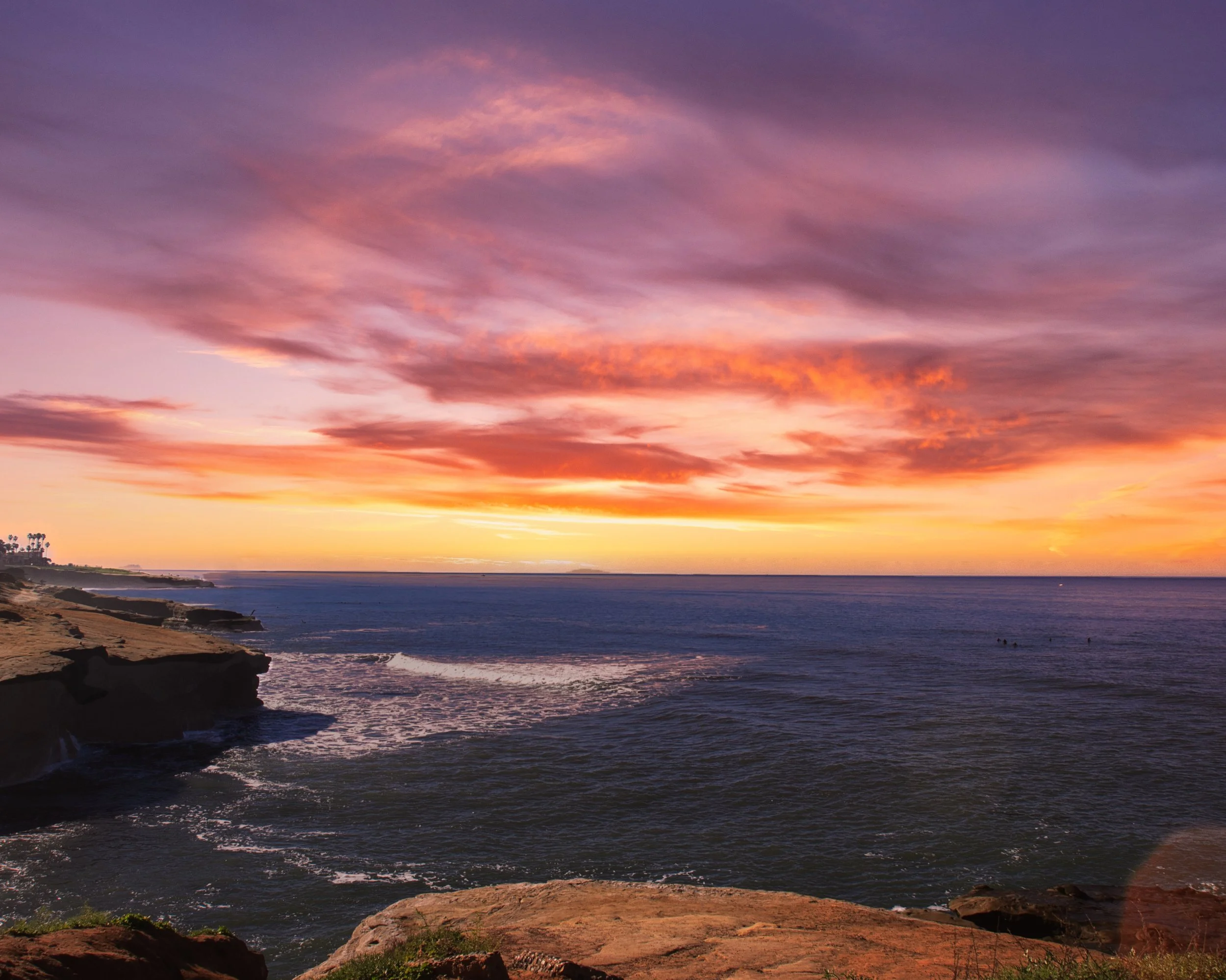 Sunset at Sunset Cliffs in San Diego