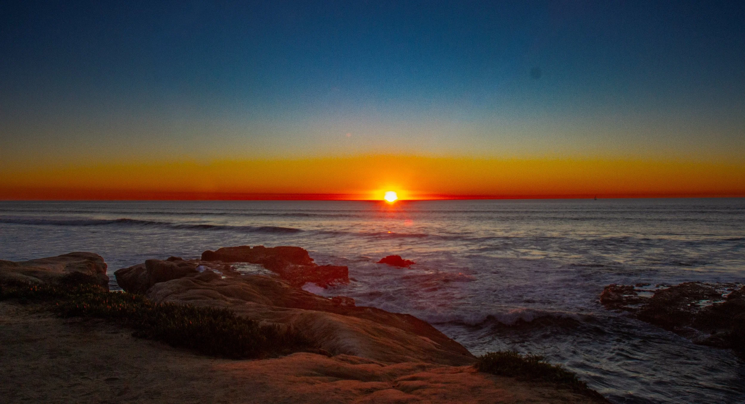 Sunset at Ocean Beach in San Diego