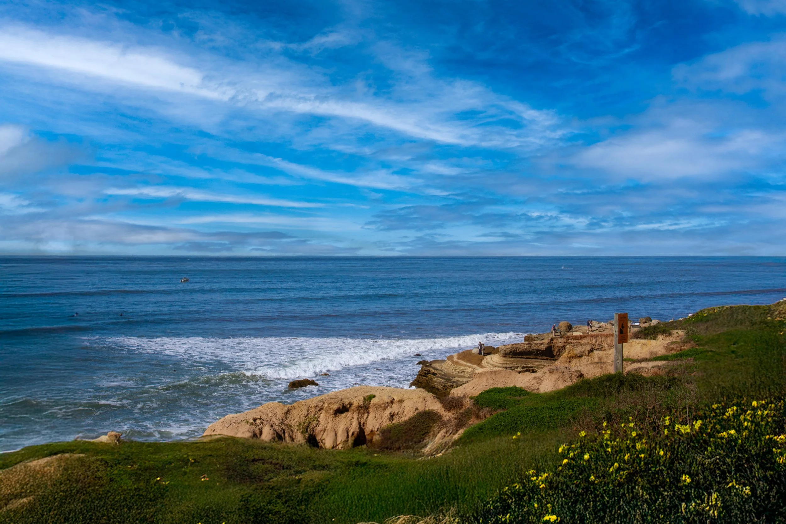 View of Pacific Ocean from Point Loma Tide Pools, Point Loma, California