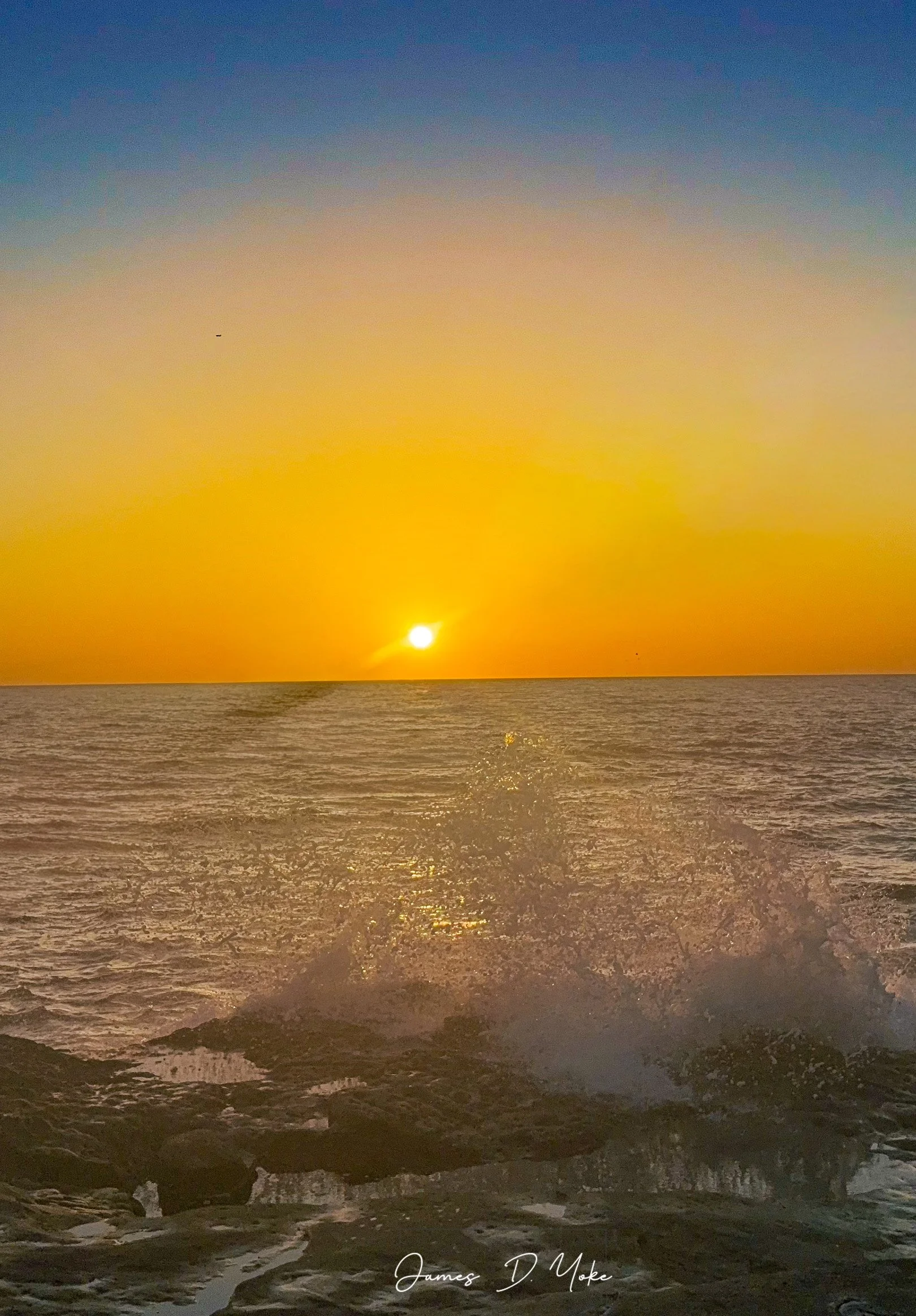 Taken at sunset at Santa Cruz Cove Beach in San Diego