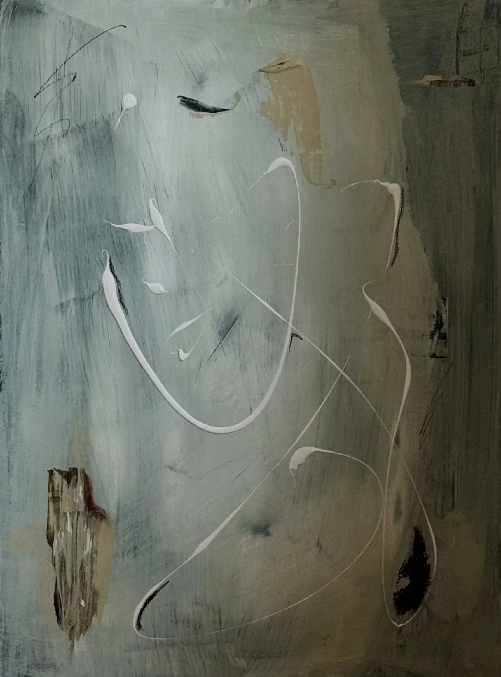 SHE • 45 x 70 cm • €495 / 3697 dkk  • Acrylic on reclaimed plywood • Available (Contact for purchase)  • Price incl VAT ex shipping and insurance • Framing available