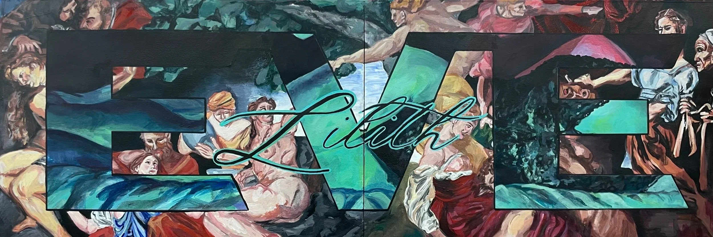 Blame and Desire, acrylic on paper, 15x45, 2024