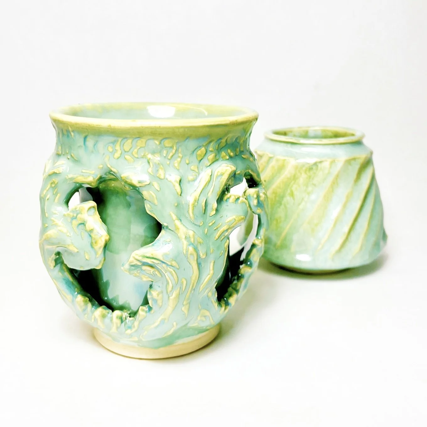 Nantucket Teal Cups