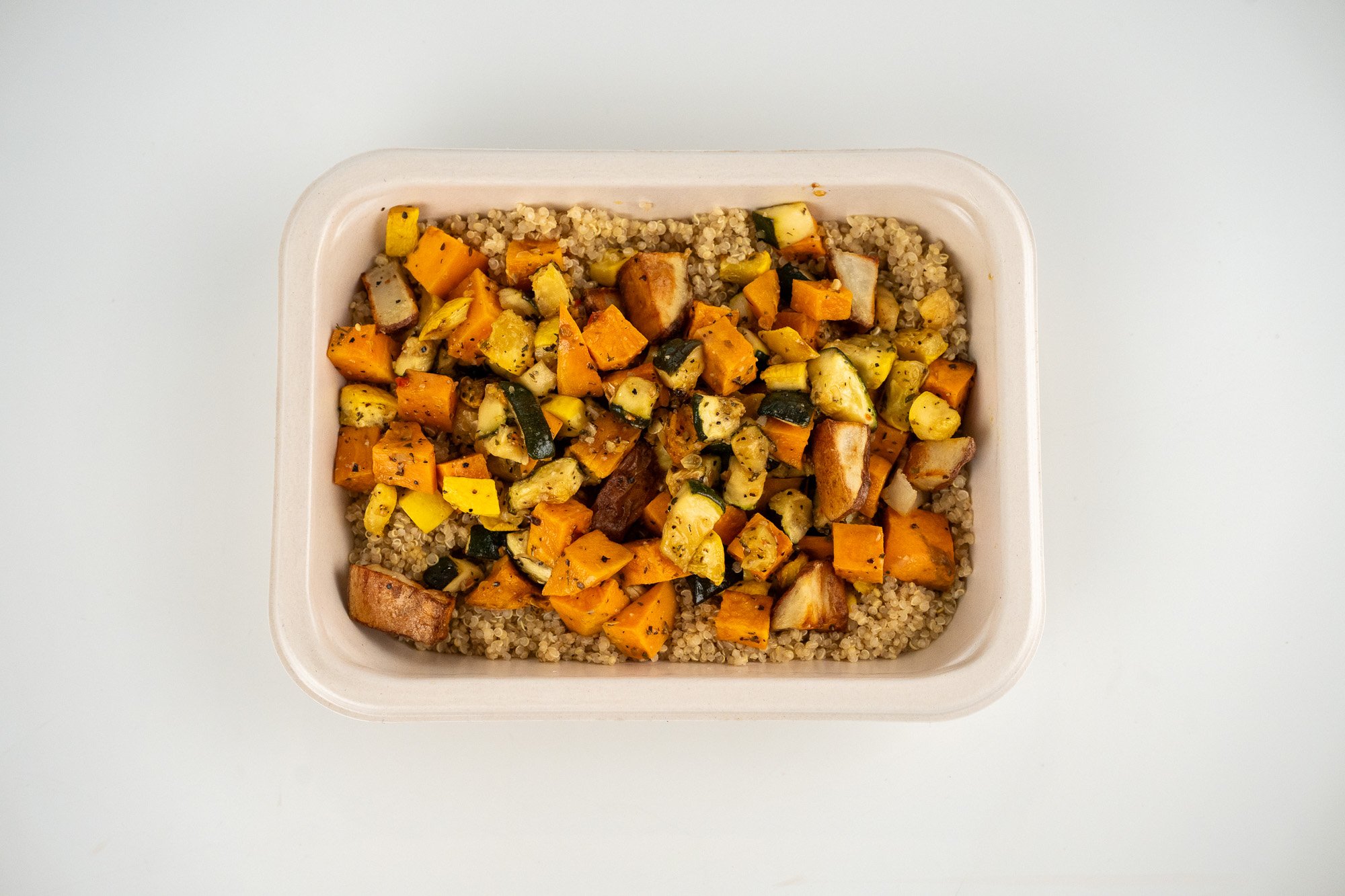 Protein Power Breakfast Bowl with Quinoa & Vegetable Hash