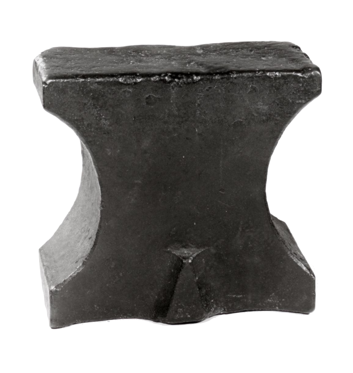 Blacksmith anvil with a flat top surface and horn on the side, used for metalworking.