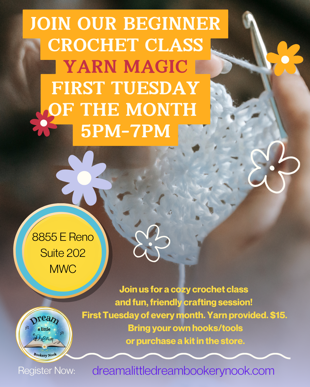 Join Our Beginner Crochet Class Tuesday April 7th 5pm-7pm (1).png