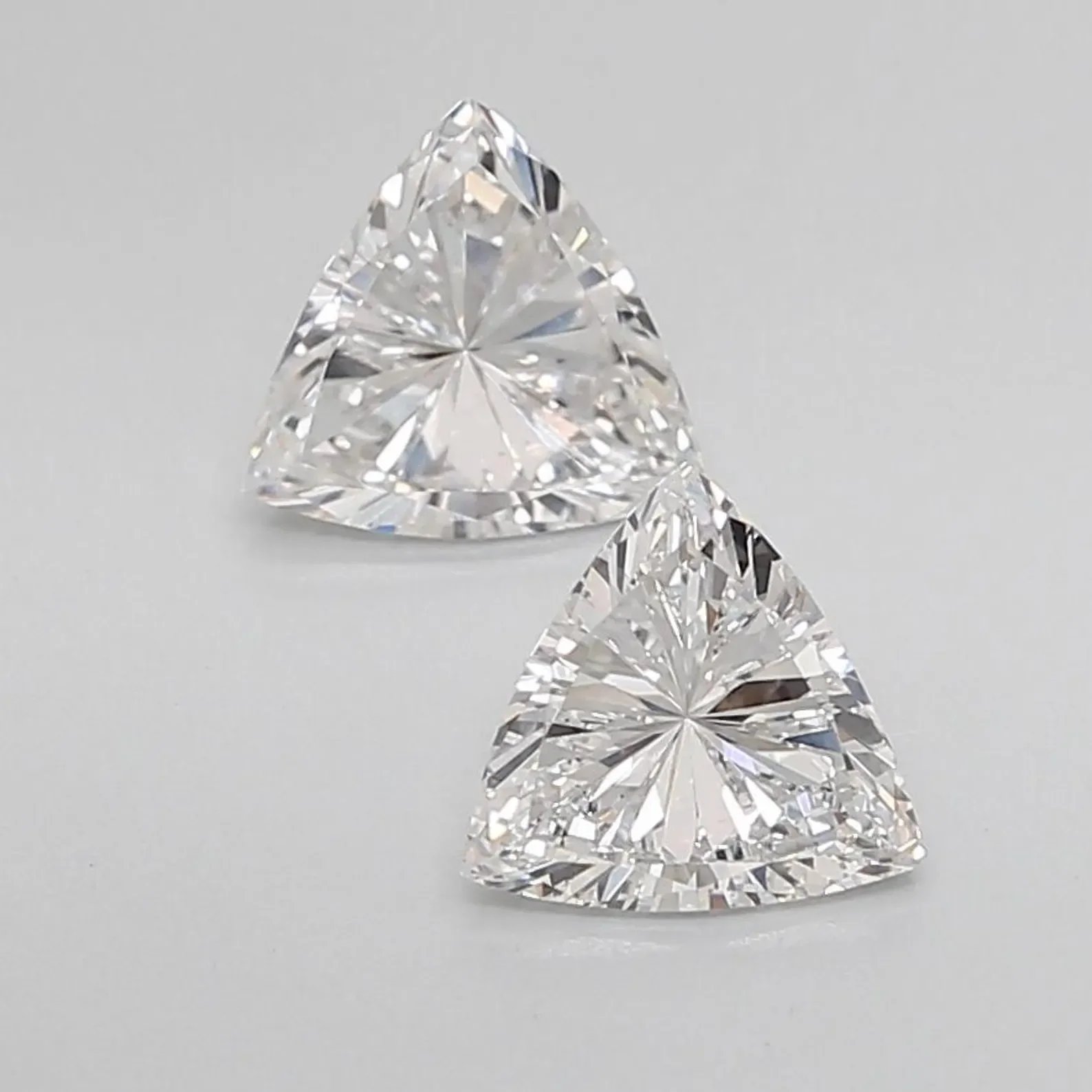 0.57ctw Trilliant Lab Diamond Matched Pair – E VVS2, Excellent Cut