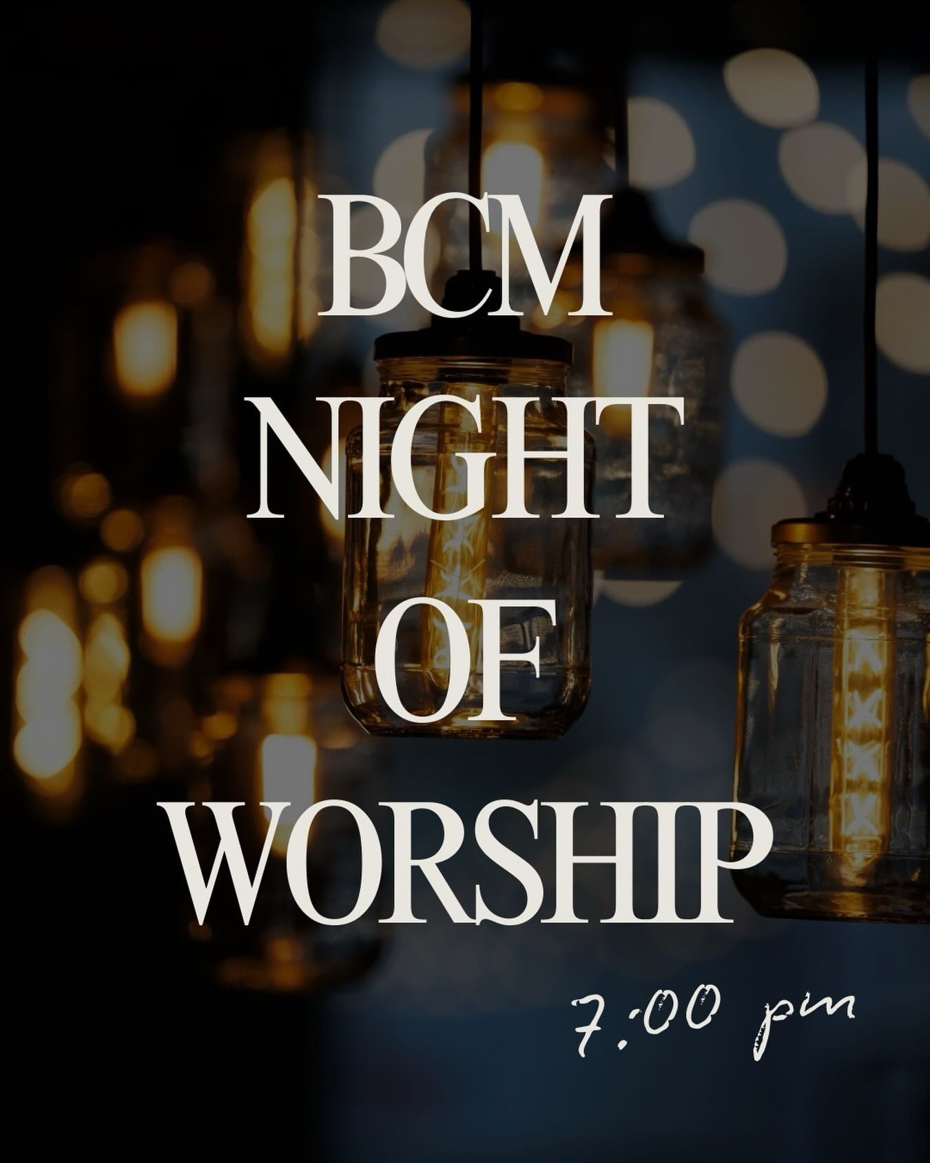 Join us tonight for a Night of Worship with a focus on praise through singing, prayer, and reflection. 7 pm at the BCM center. No dinner or small groups (we will have snacks after)!