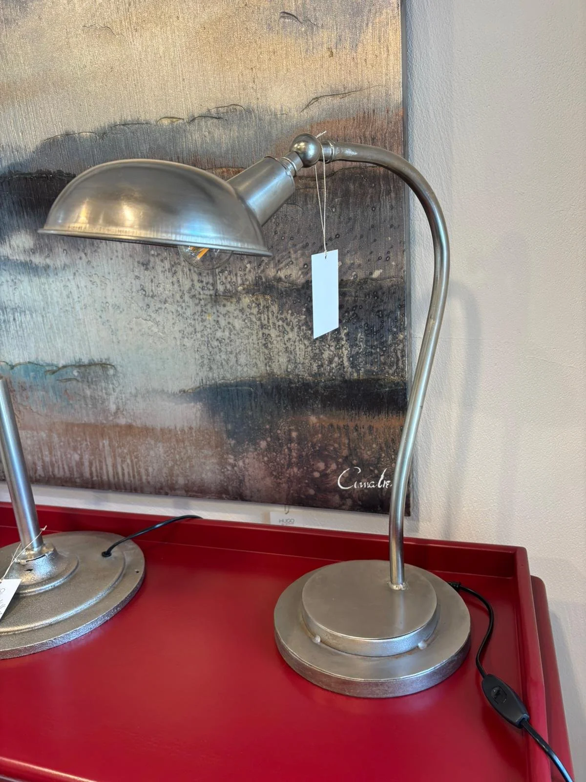 TISCHLAMPE EISENVERNICKELT H58