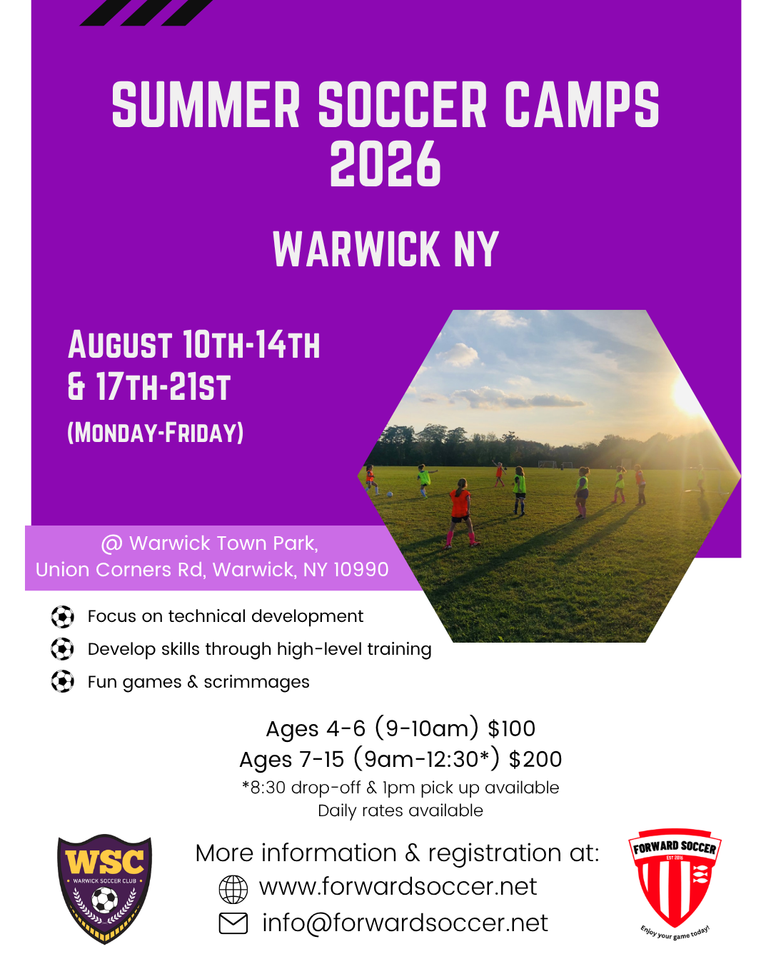 Warwick Summer 8/17-8/21 (Ages 7-15)