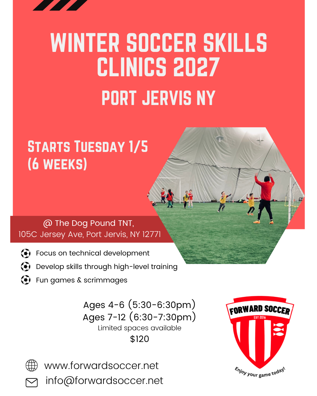 Port Jervis Winter Soccer 2026/27 (Ages 7-12)