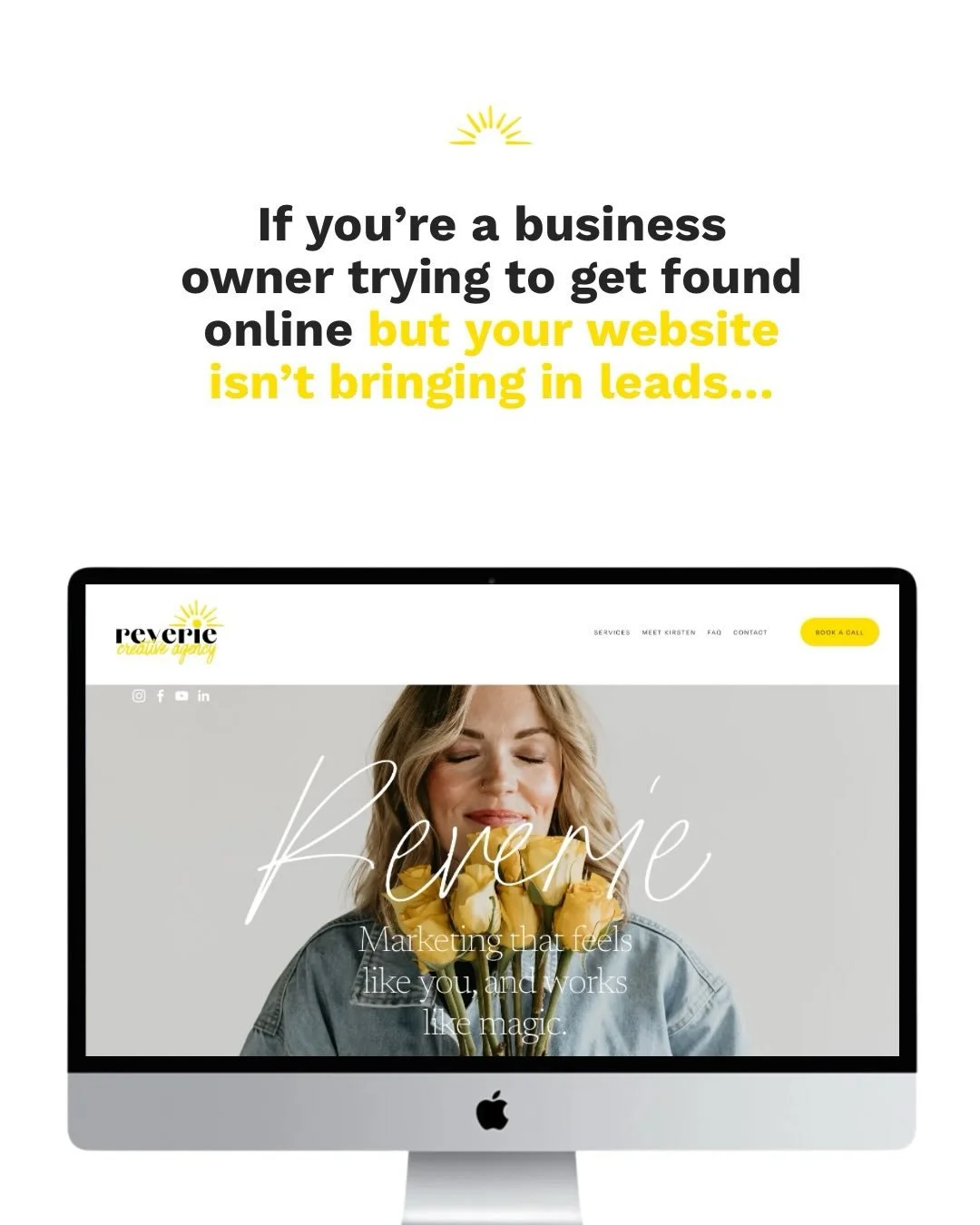 NEW WEBSITE LAUNCH!!! 🚀
This time, it was my turn.

As a website designer and marketing strategist, it&rsquo;s easy to pour soooo much energy into client work that your own brand gets pushed to the side. 🤪

But Reverie needed a home that finally re