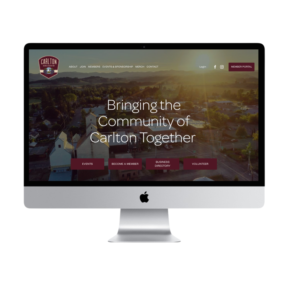 Custom website design for Carlton Business Association, by Reverie Creative Agency.