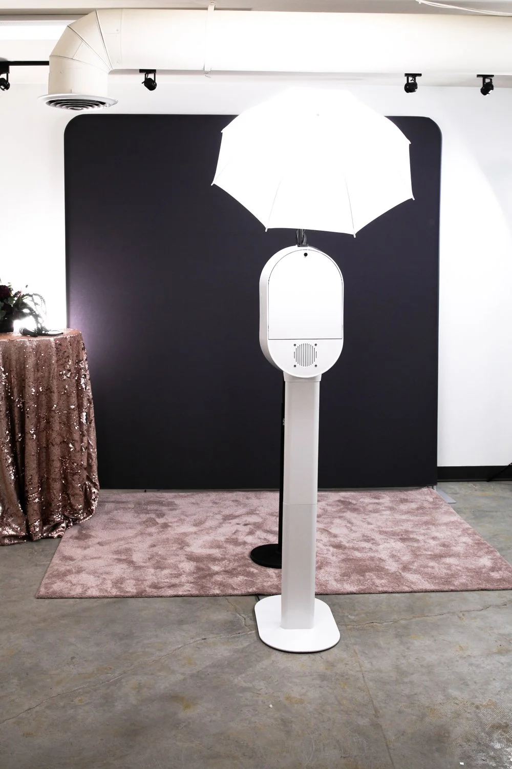 Sleek photo booth setup in DFW