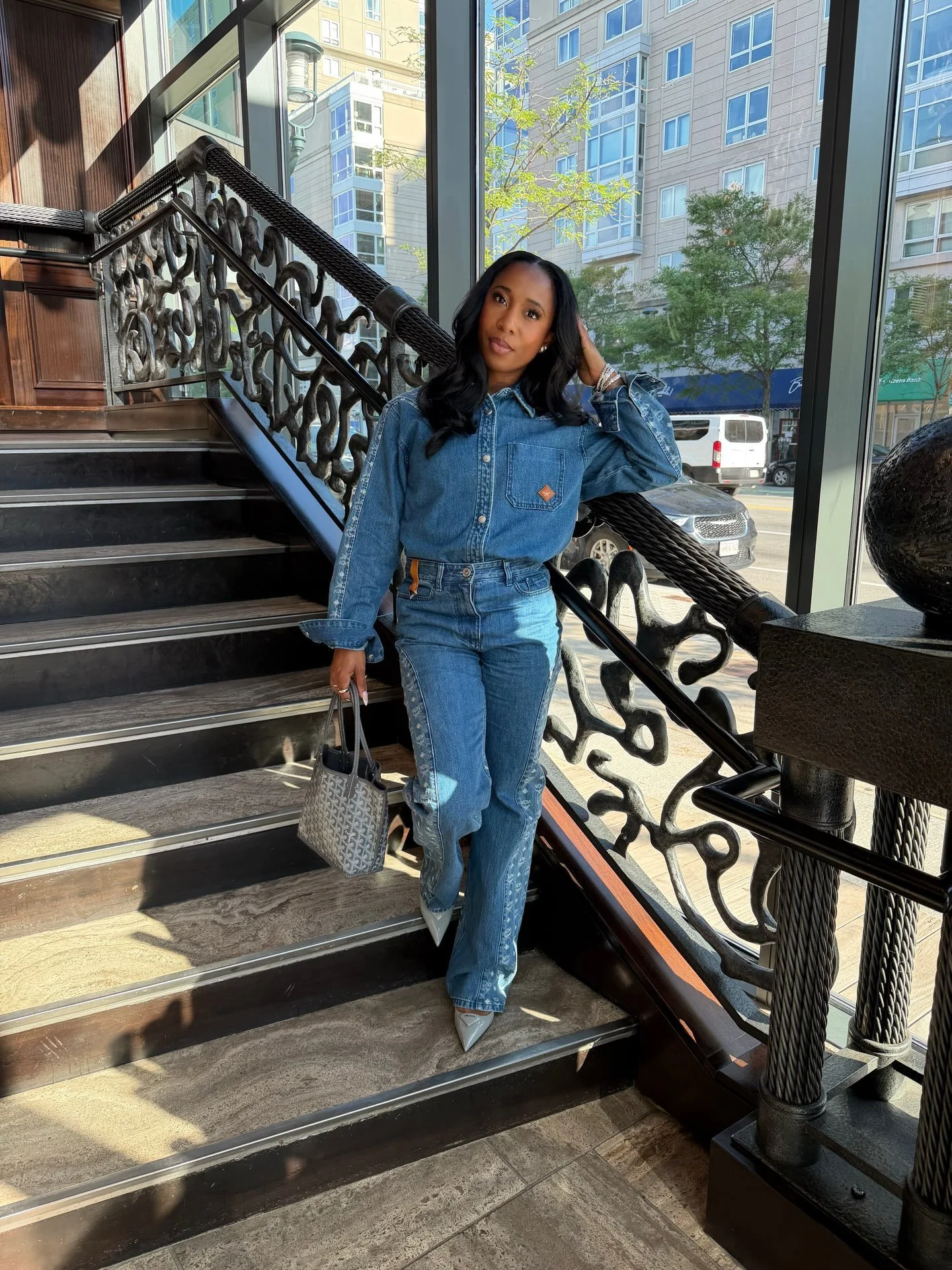 No denim views. Just Boston views 🤏🏾 @mcmworldwide
