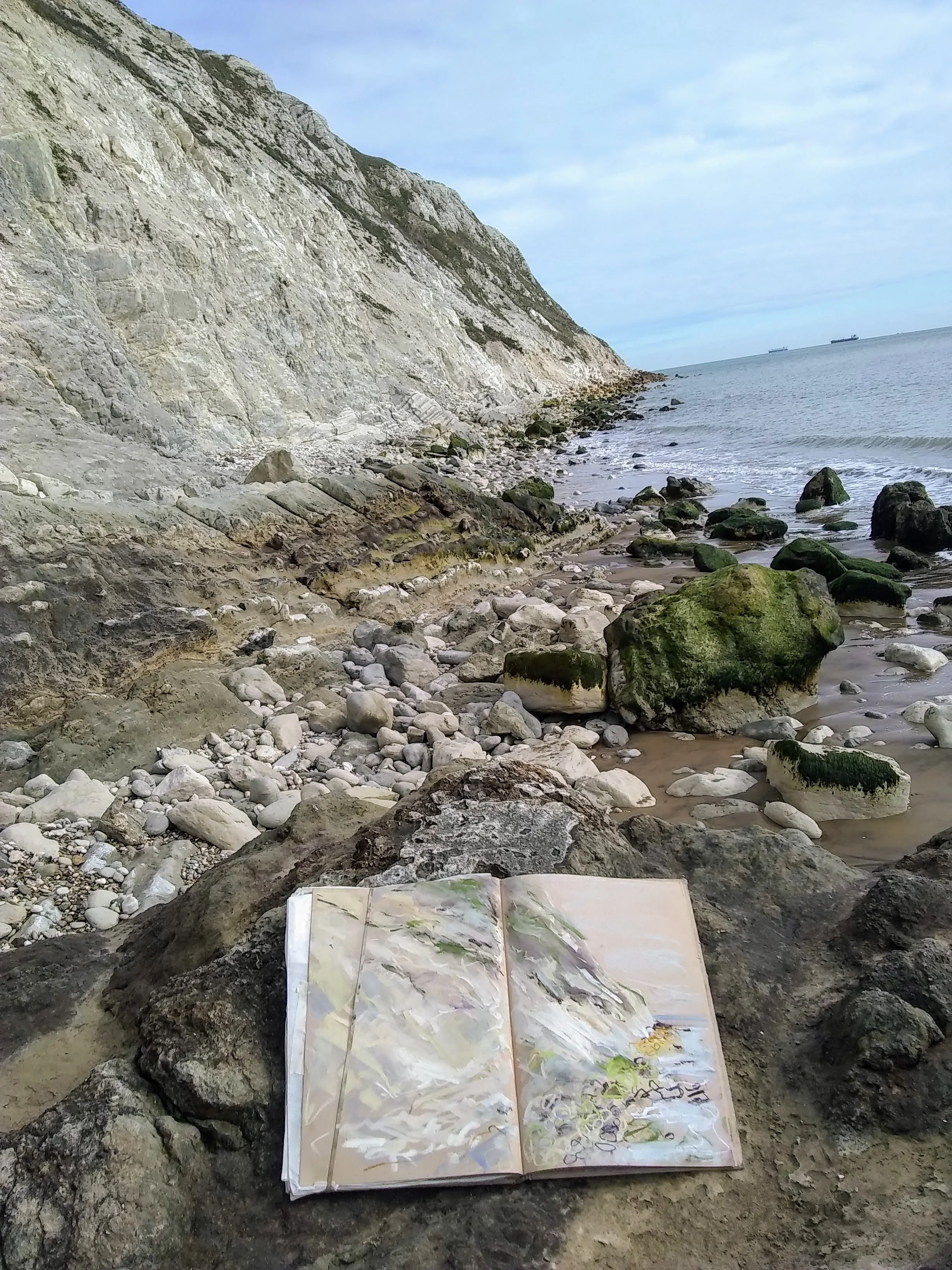Sketching at base of Culver Cliff.jpg