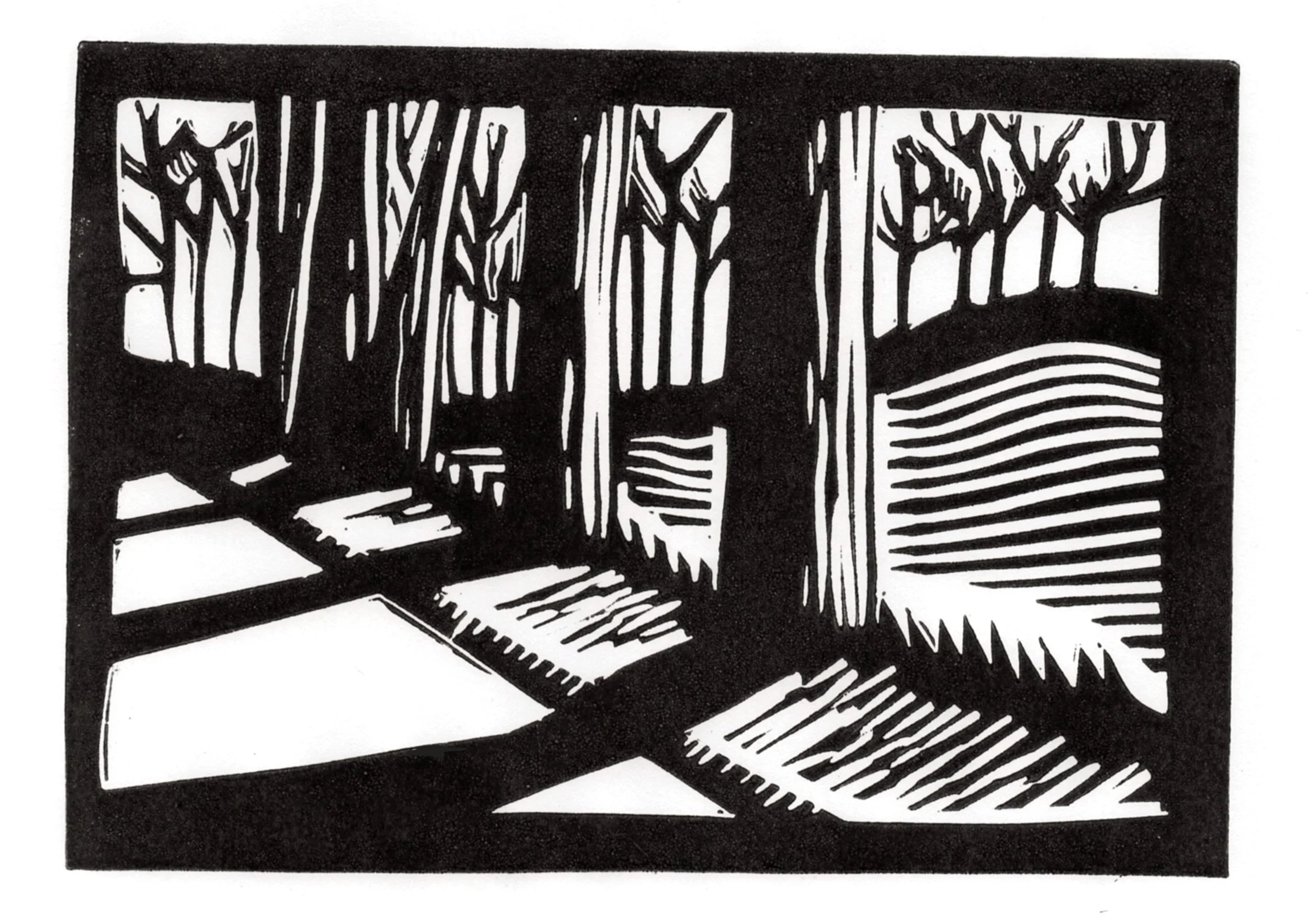 Apricity Linocut