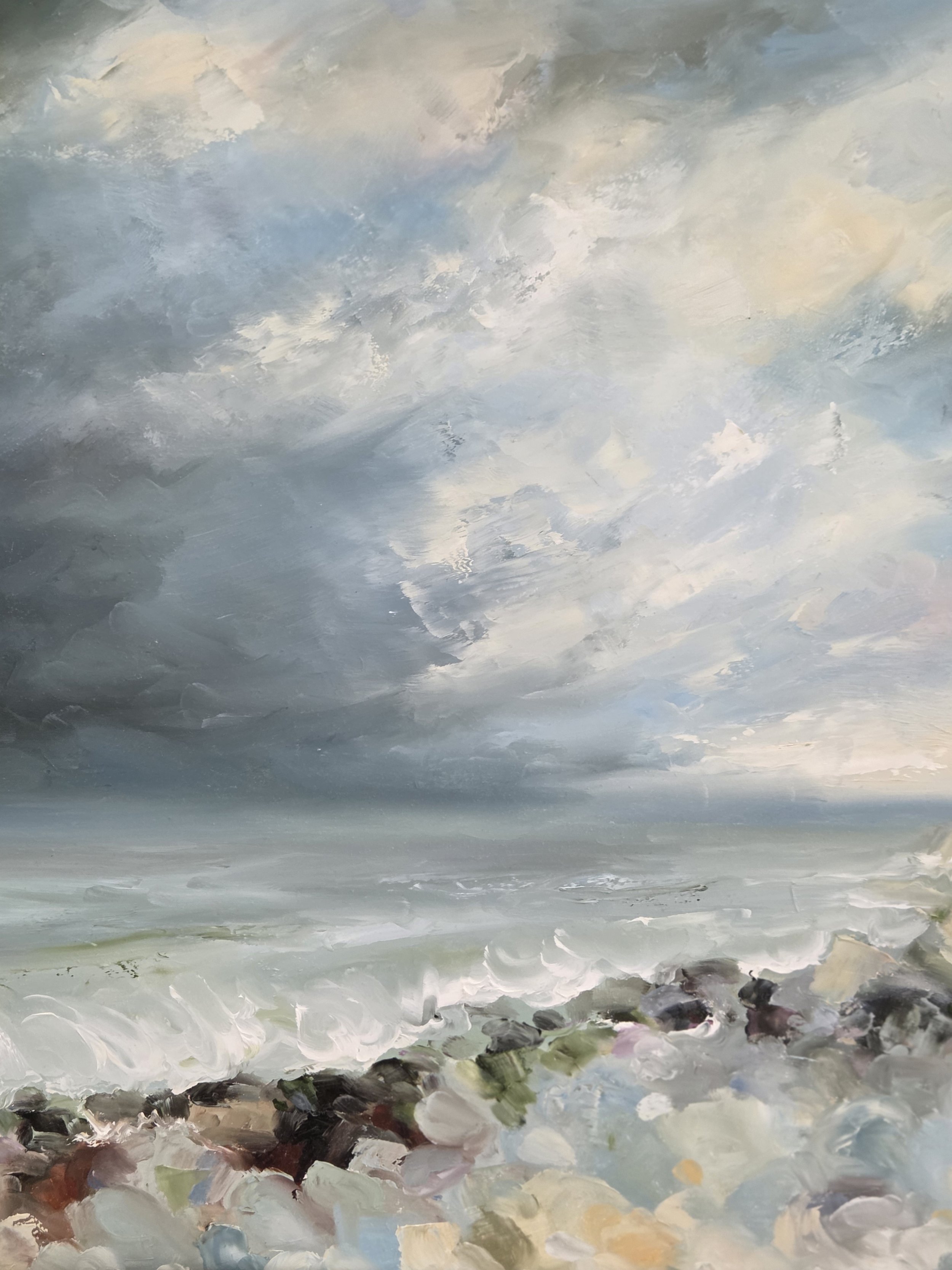 detail from oilpainting on board of Watershoot Bay.jpg