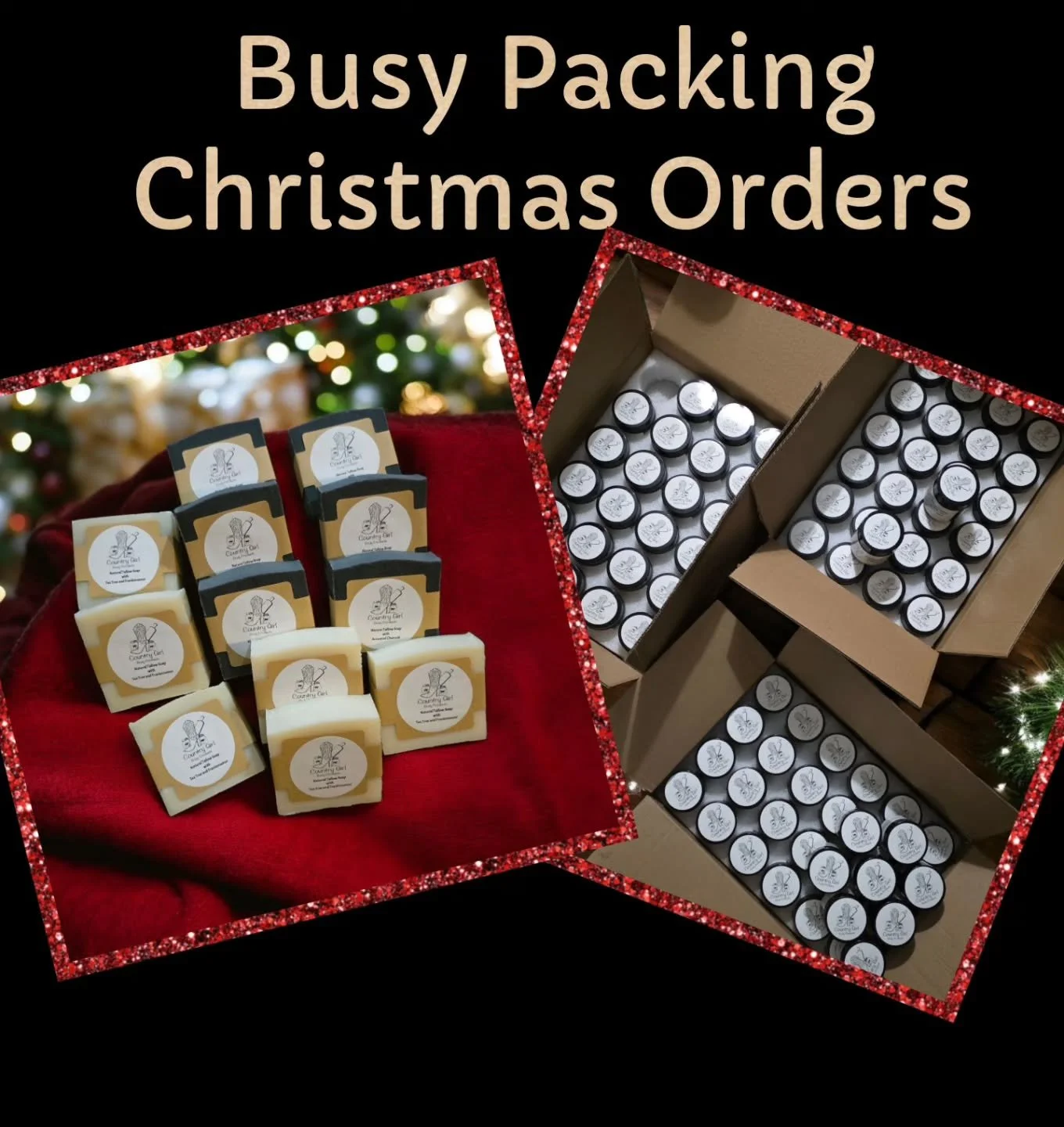 🎄 We&rsquo;re Busy Packing Christmas Orders! 🎄
Thank you for shopping local, shopping Canadian 🇨🇦

Country Girl Body Products &ndash; Small Batch &bull; Family Operated &bull; Handmade With Care

The workshop is in full swing and our family is bu