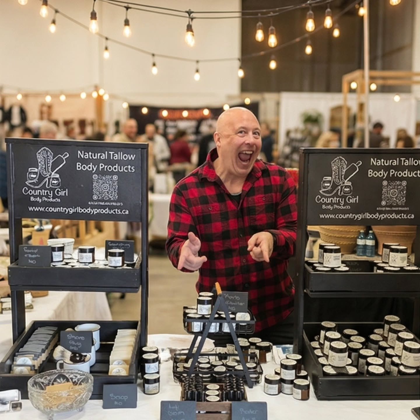 Meet our CEO&rsquo;s secret weapon! 

🤠 Spouse, Partner, Delivery Driver, and Number 1 Hype-man.

He keeps the tallow flowing and the vibes high. Get yourself a partner who brings this much energy to your dreams! He's always ready for Market Day, al