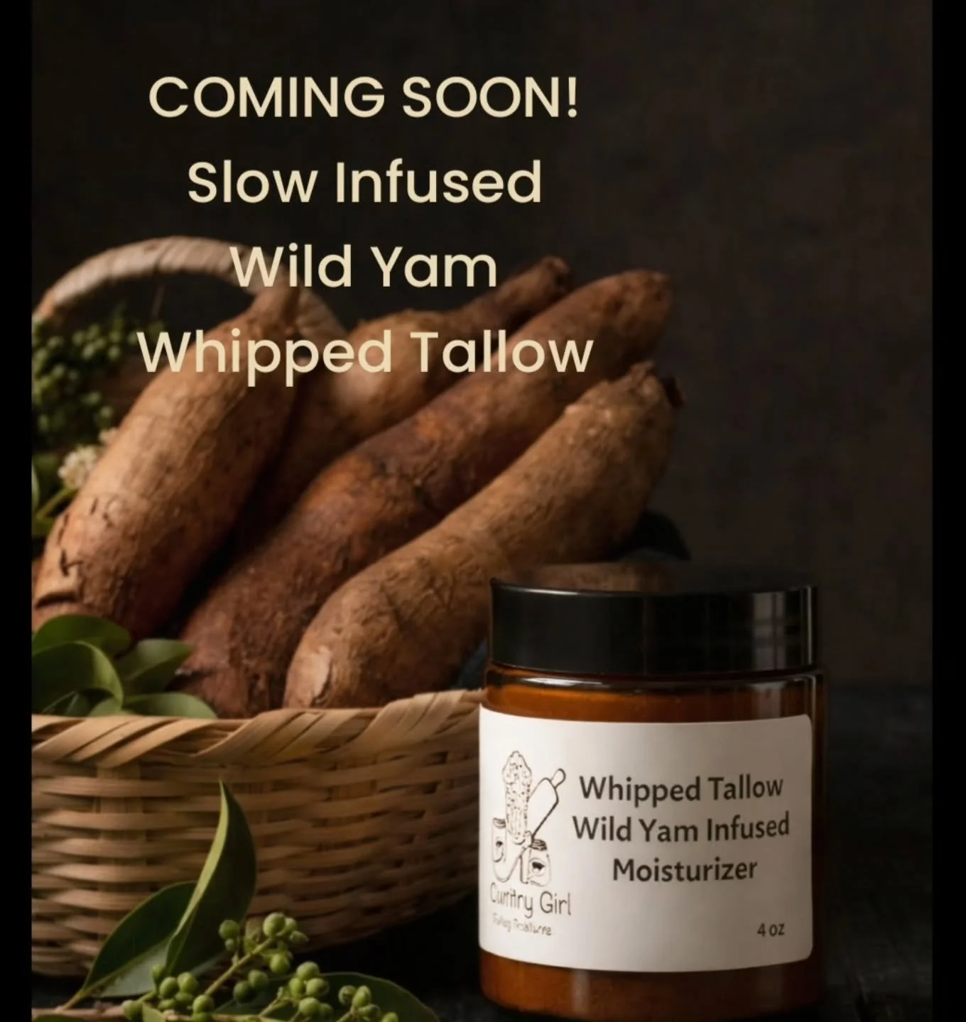 SOMETHING NEW IS COMING! ✨ 

Our Whipped Tallow &amp; Wild Yam Infused Moisturizer is finally done testing and will be live soon! Pure farm-to-skin goodness for your health. 🌿

Wild Yam Root has so many natural benefits for women

🌿 Wild Yam Whippe