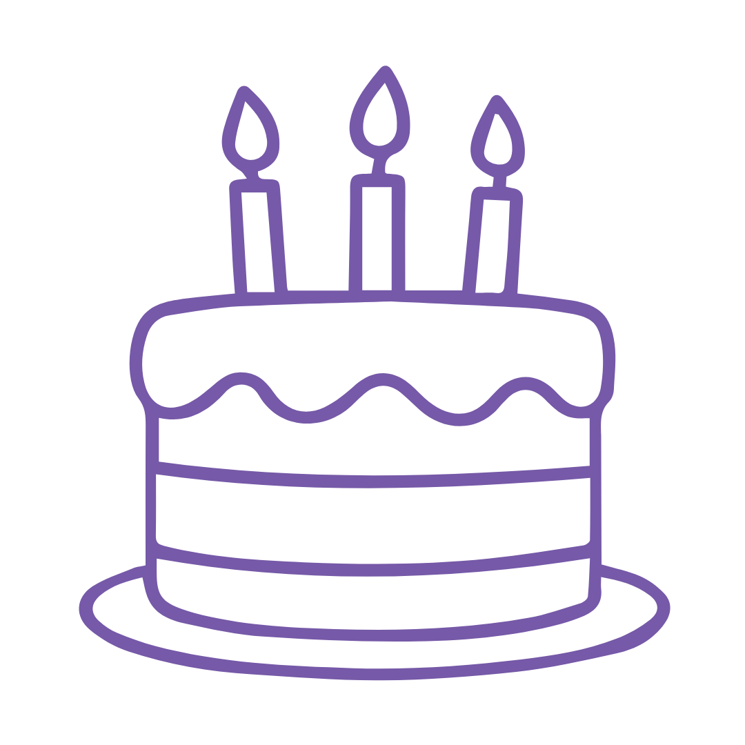 Icon of a birthday cake
