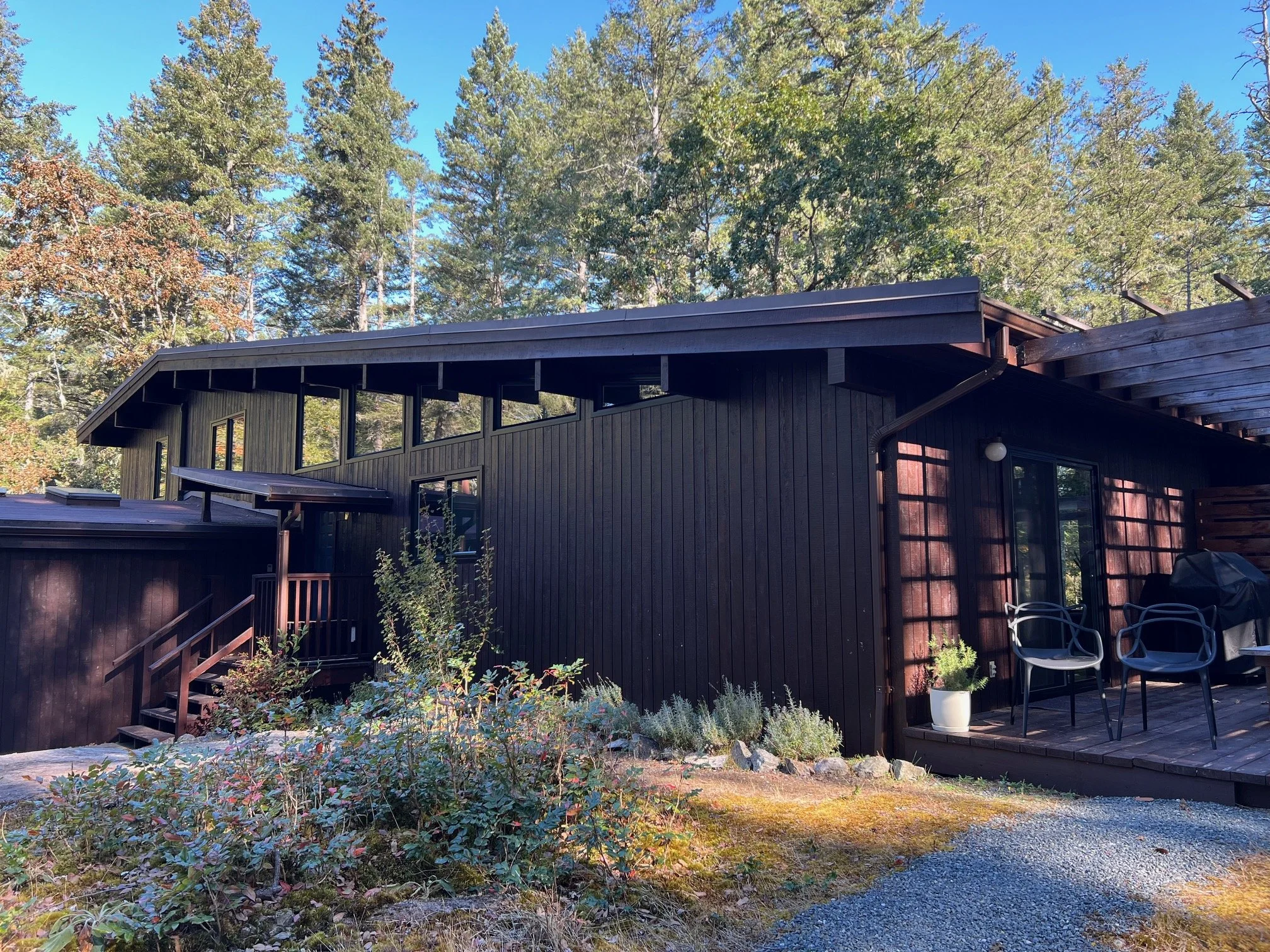 exterior deck and seating area at mindwell house