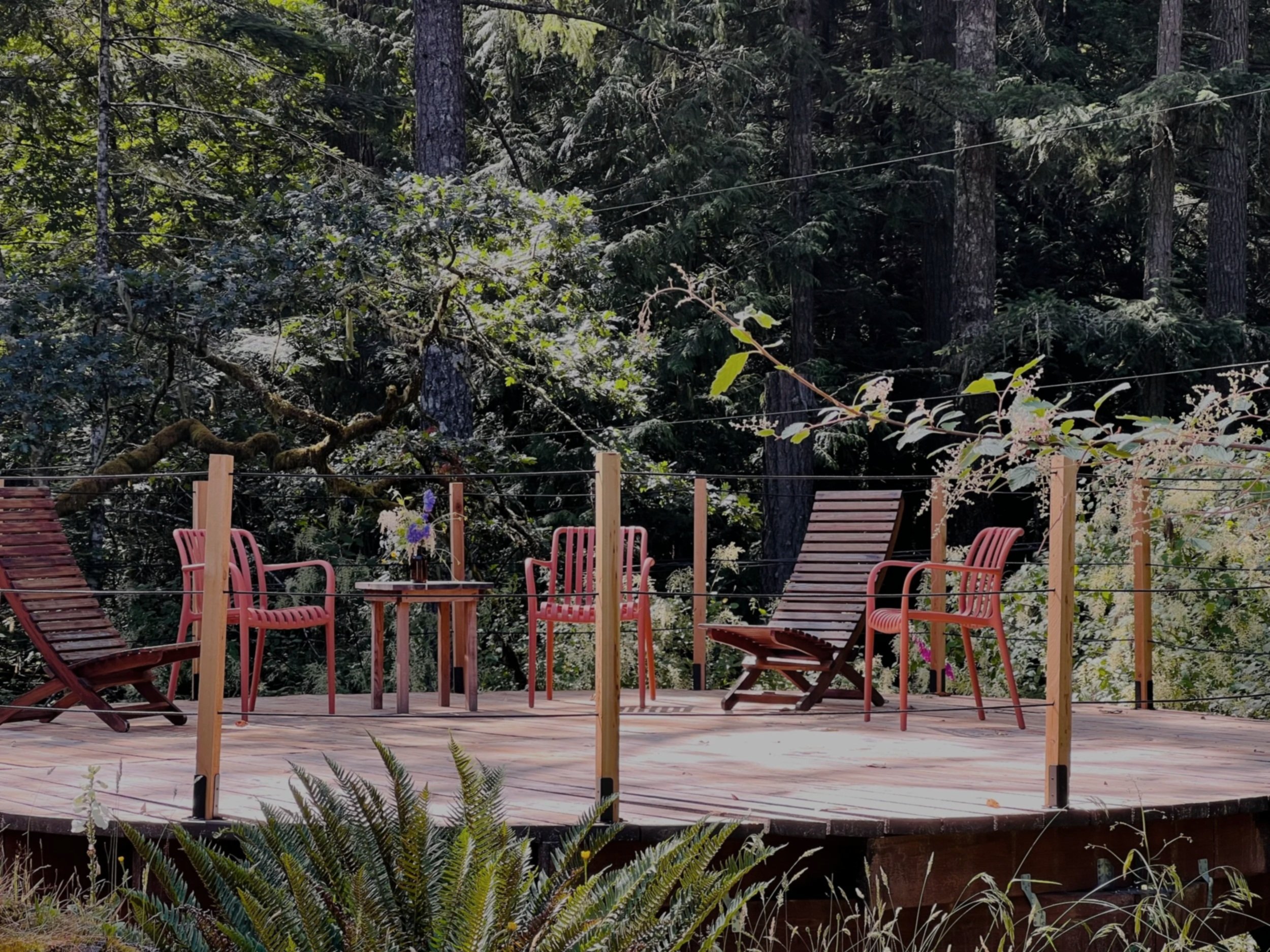 exterior deck and seating area at mindwell house