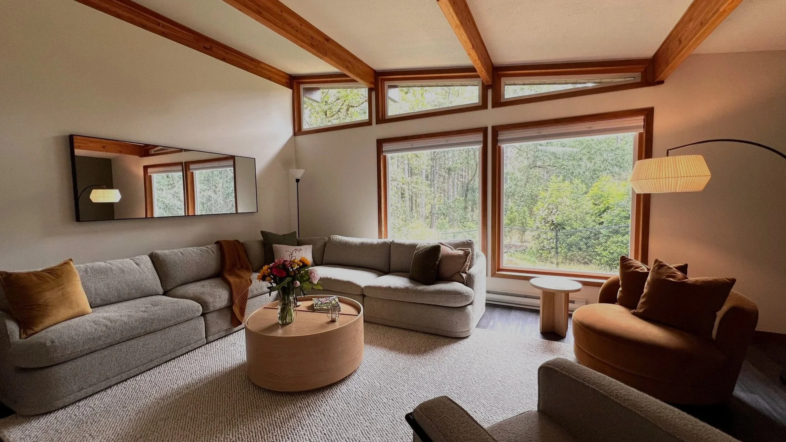 cozy living room at mindwell house