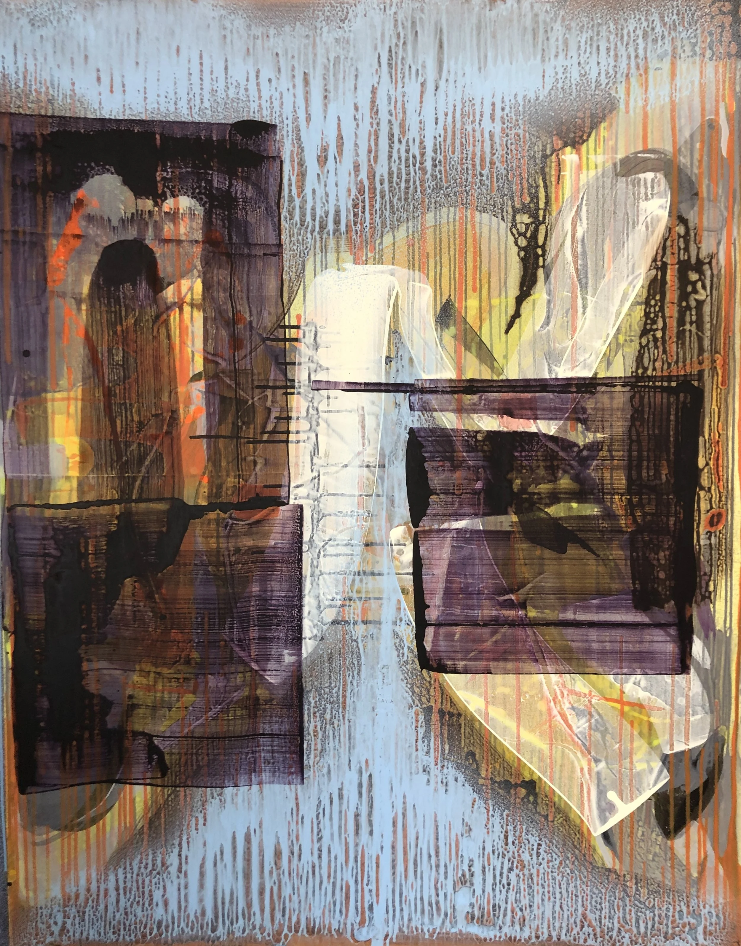 Paysage de l'Allier 8- acrylique sur toile - Mars 2025 - 114 x 146 cm
