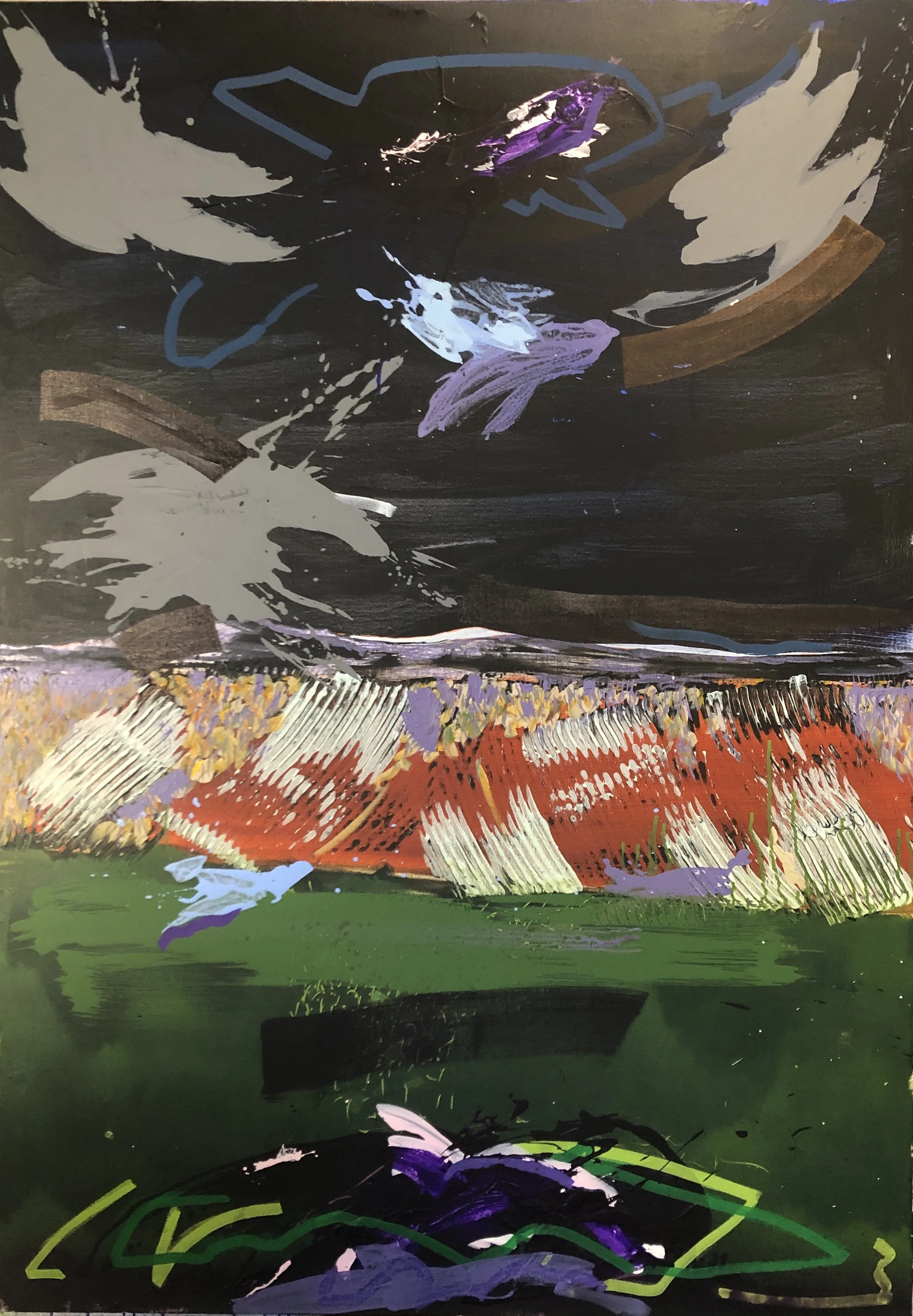 Paysage - acrylique sur toile - Novembre 2024 -162 x 114 cm