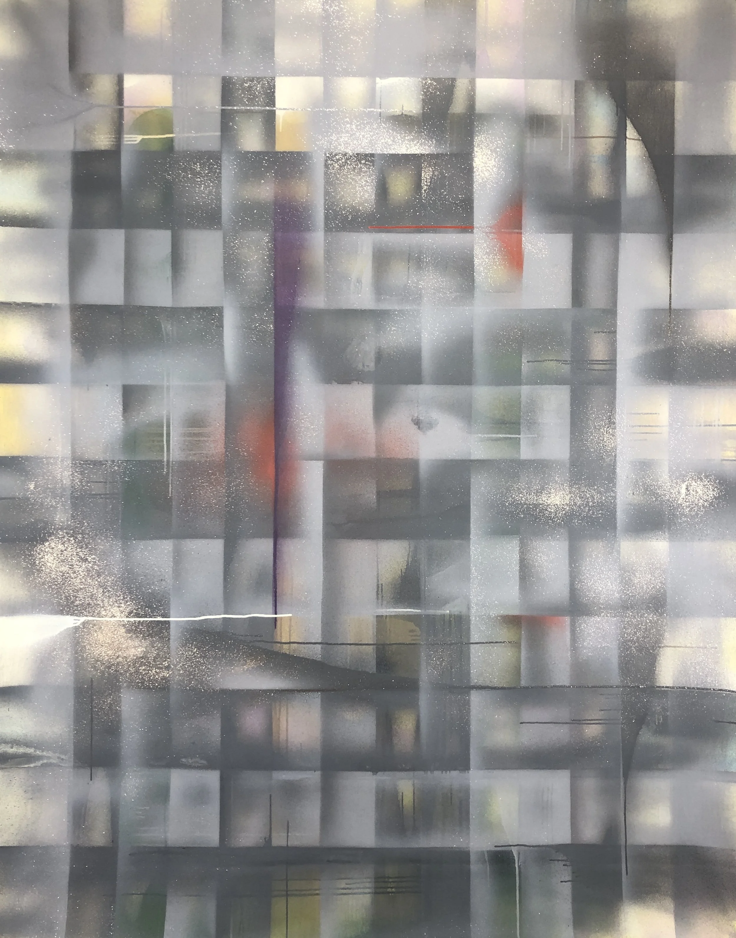 Floating Cross-Gris-Dalle béton - acrylique sur toile - 06.10.2025 - 200 x 155 cm - 