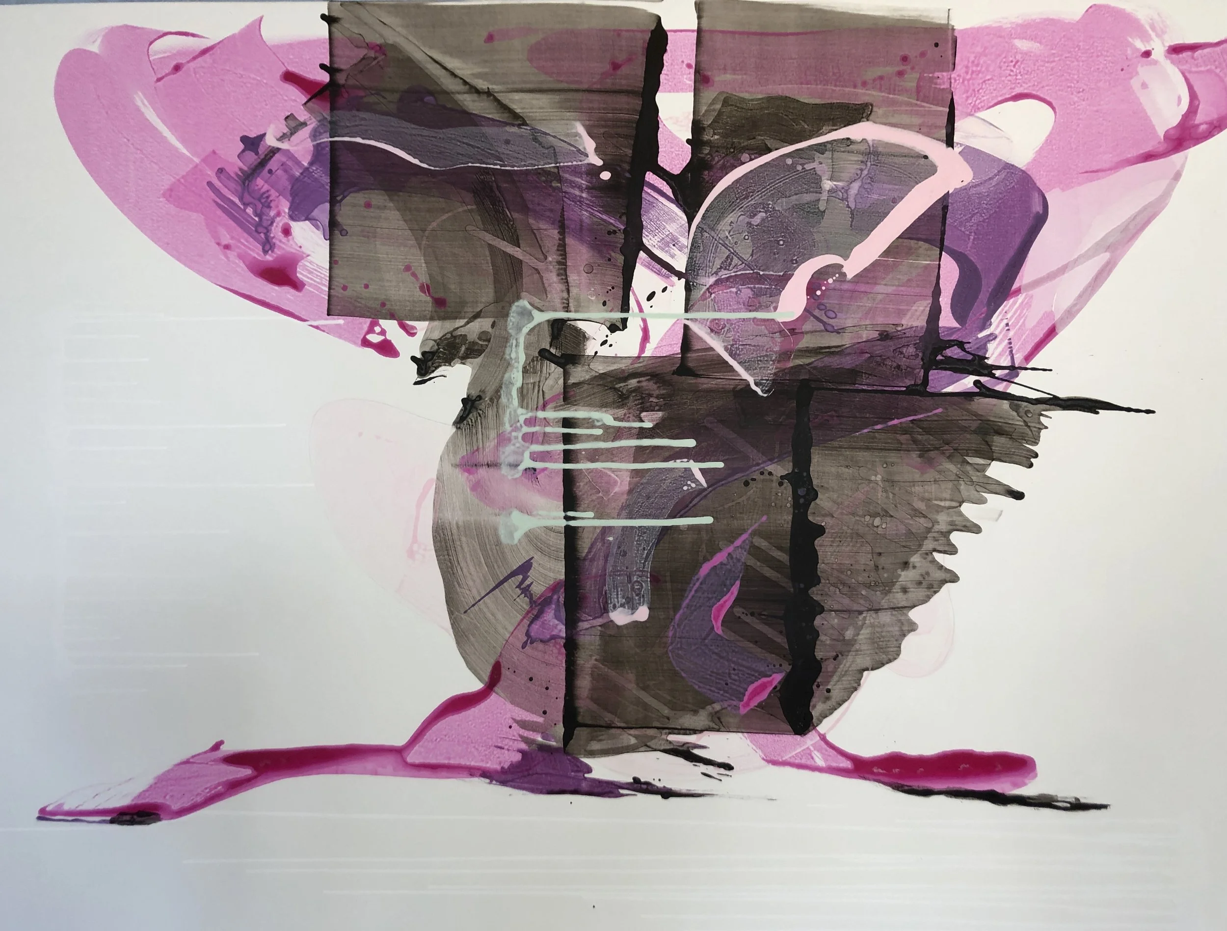 Paysage de l'Allier 6- acrylique sur toile - Mars 2025 - 114 x 146 cm