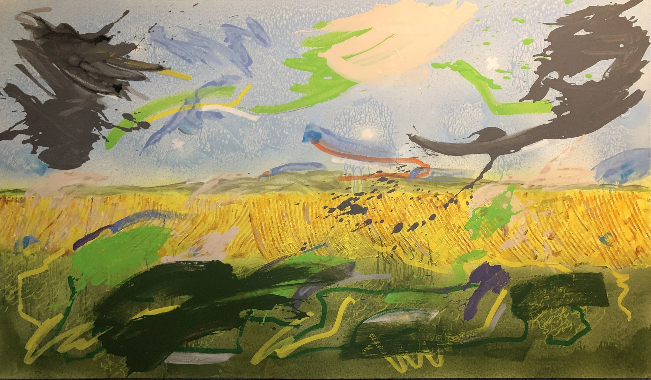 Paysage - acrylique sur toile - Novembre 2024 -114 x 195 cm