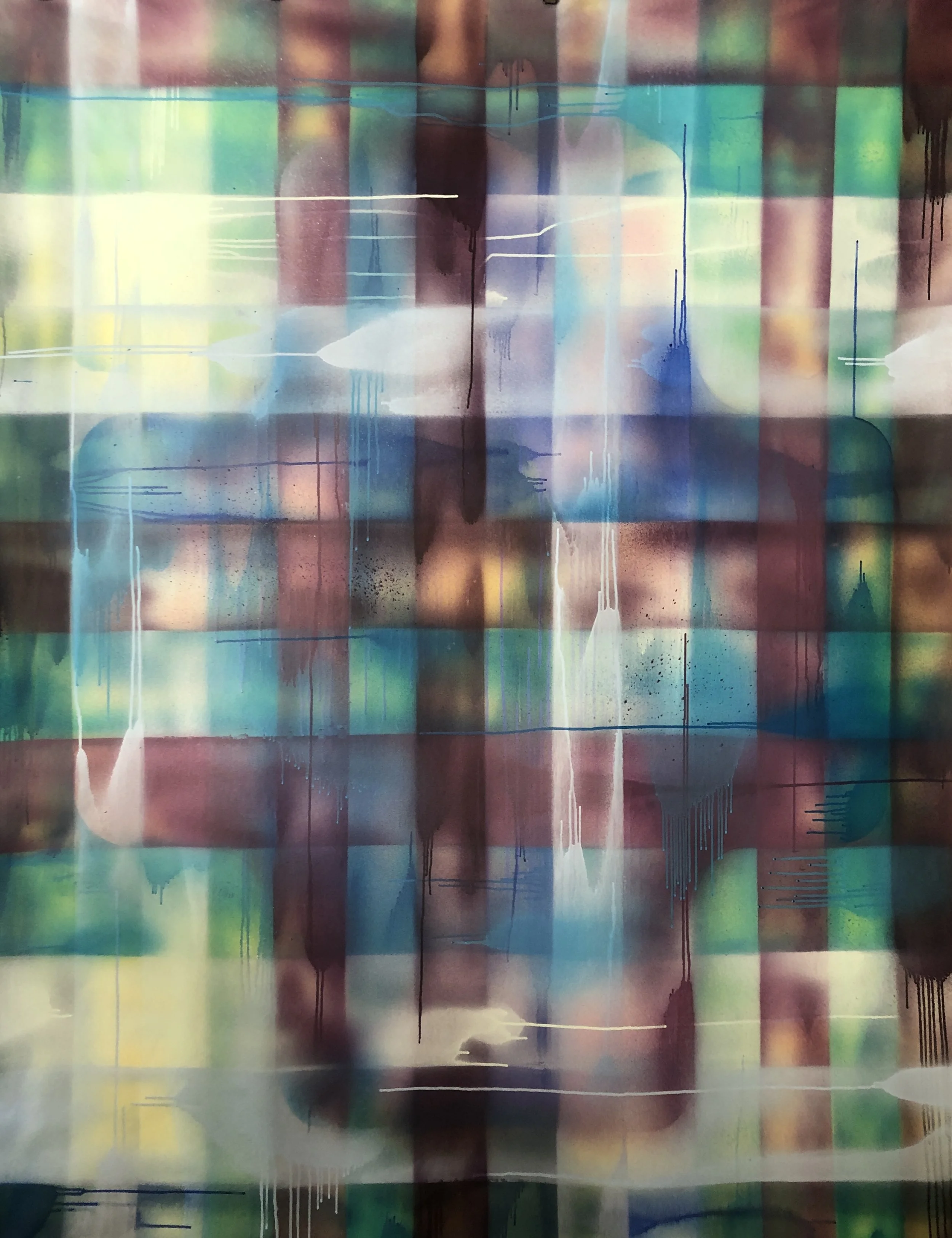 Apnée 1 - acrylique sur toile - Juin 2025 - 200 x 155 cm