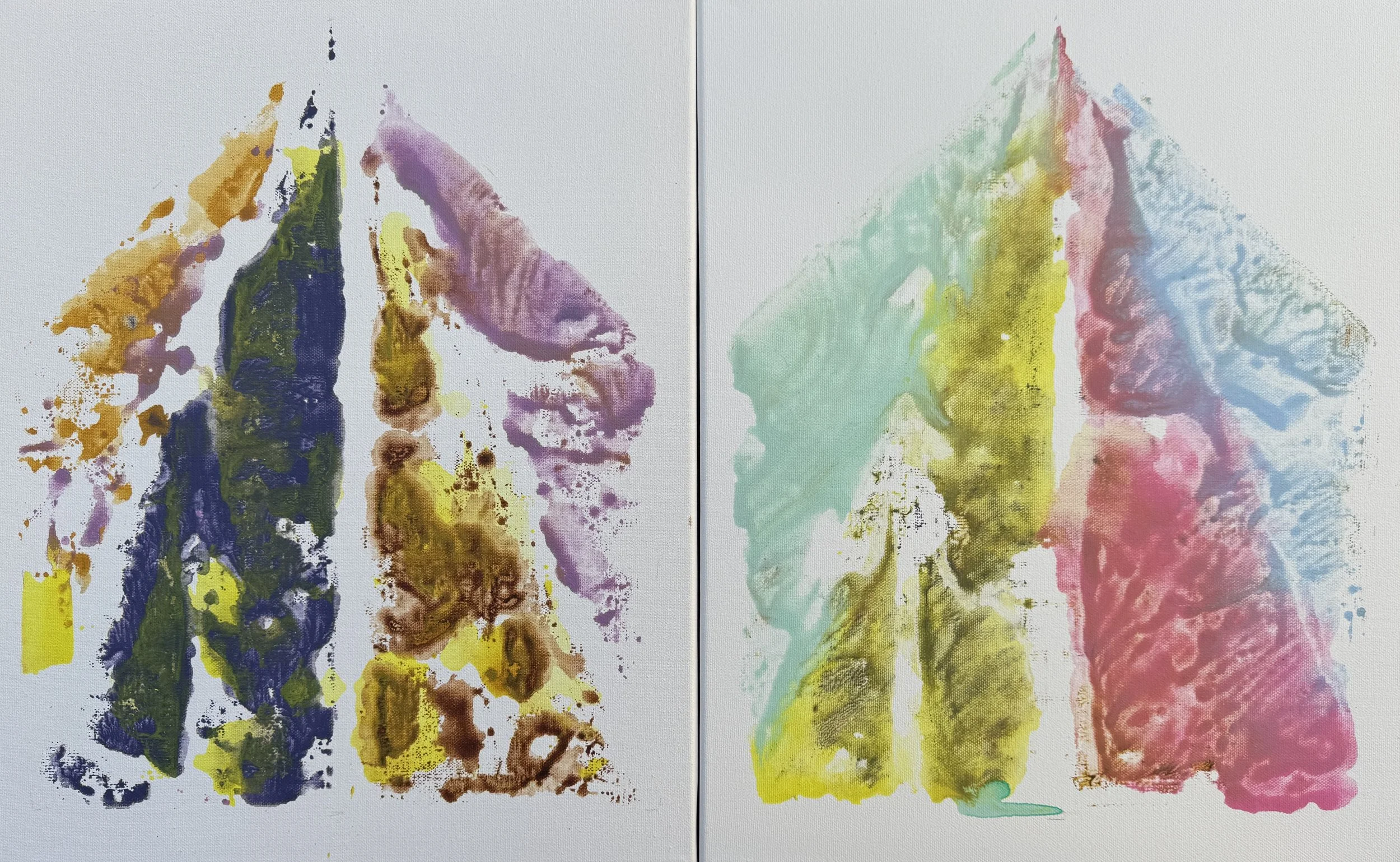 Houses - acrylique sur toile -Mars 2026 - 41 x 86 cm