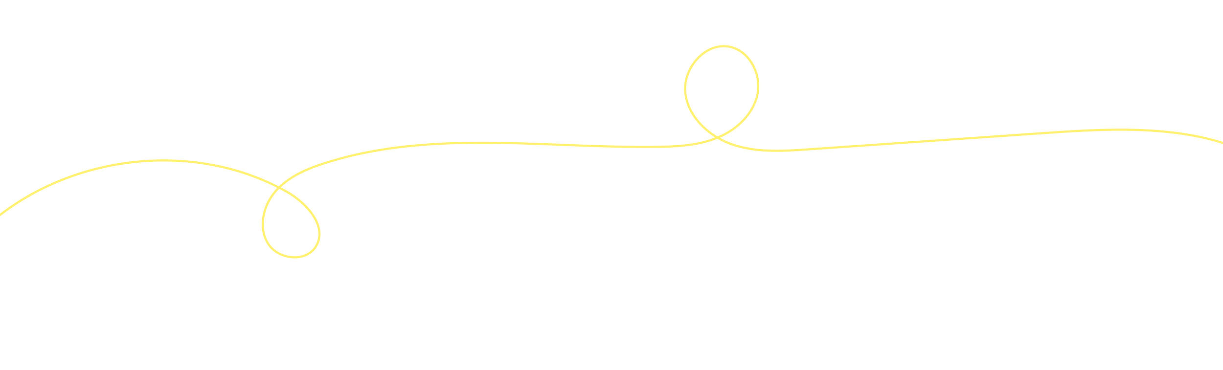 A spiralling yellow line.